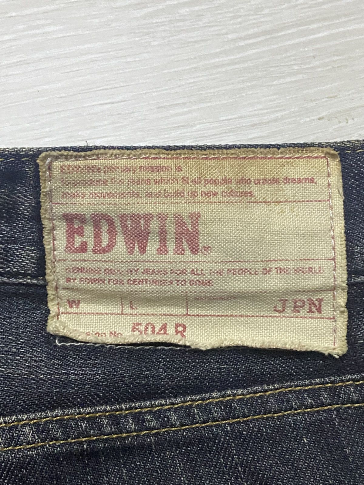 Edwin Vintate Edwin 504R Mud Wash Distressed Baggy Jeans Size US 36 / EU 52 - 15 Thumbnail