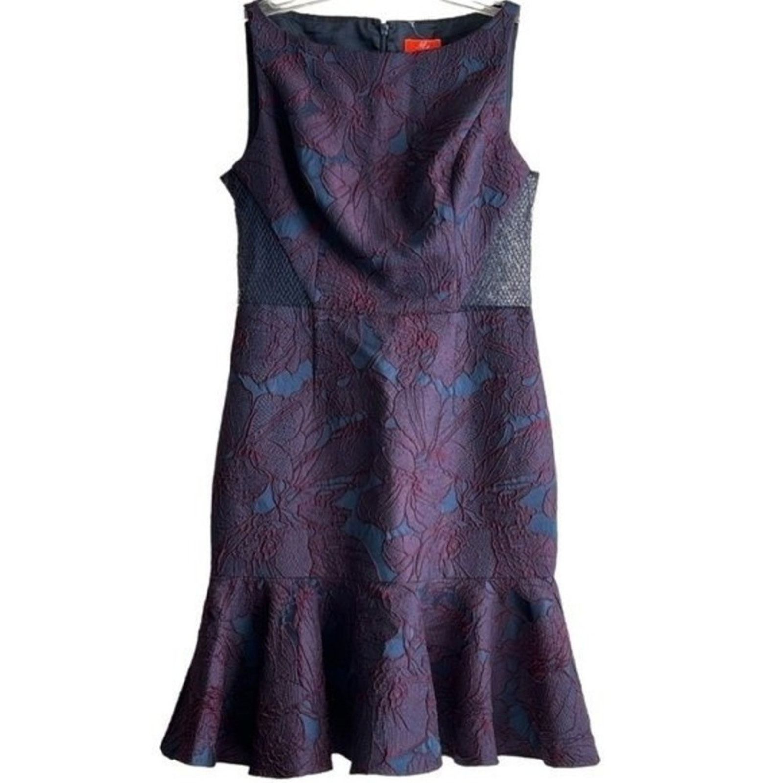 image of Ml Monique Lhuillier Printed Mini Dress, Size: S/us4 in Blue, Women's (Size Small)