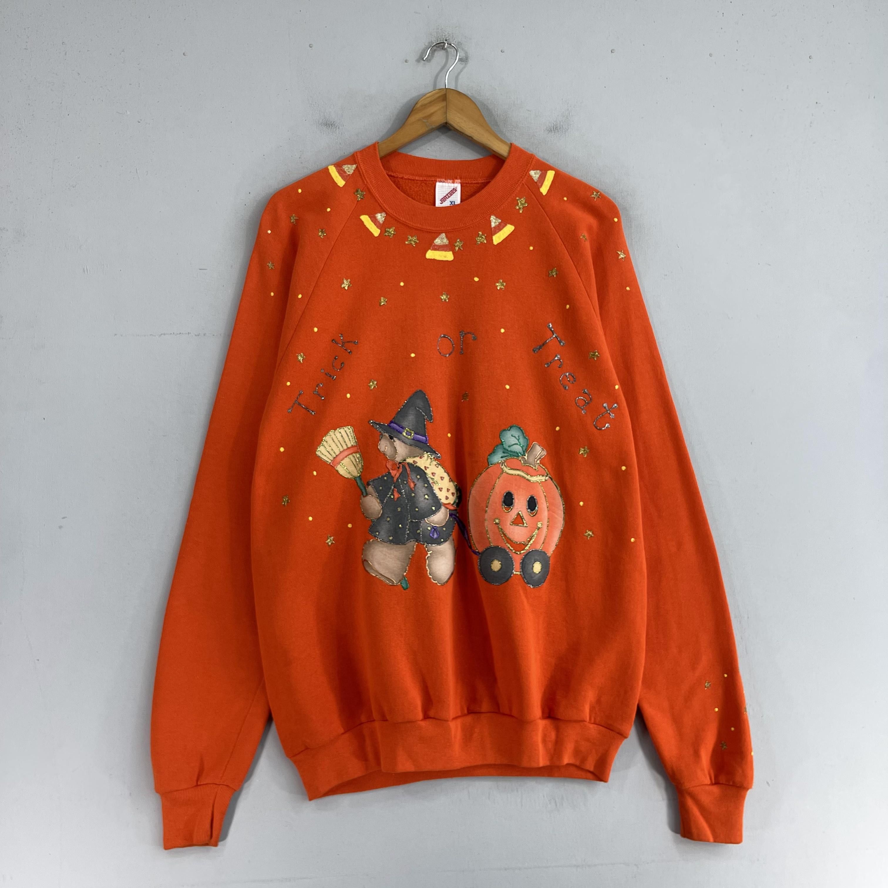 Expert Horror × Vintage Vintage Halloween Trick Or Treat Printed Sweatshirt Size US M / EU 48-50 / 2 - 3 Thumbnail