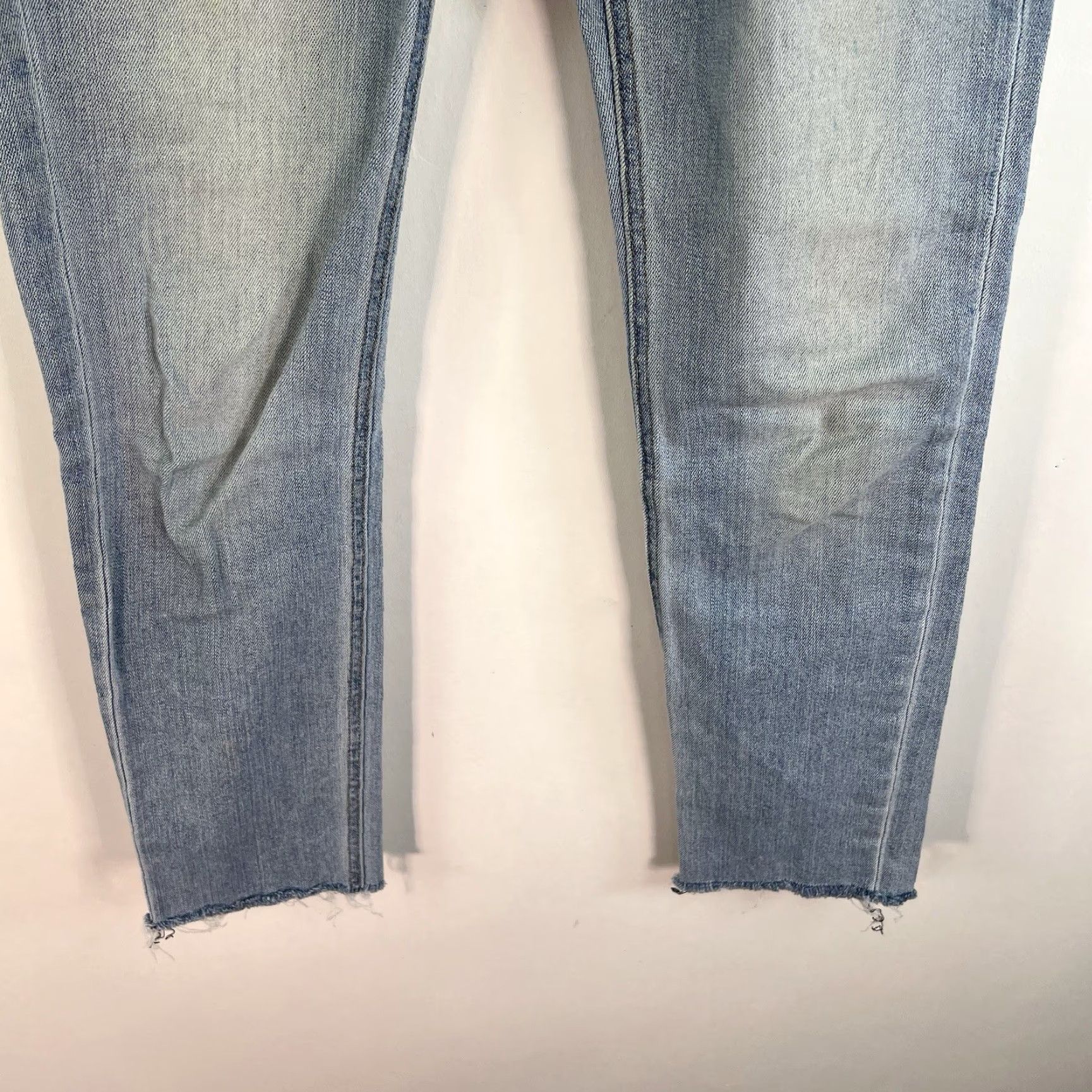 Rag & Bone rag & bone The Dre Slim Straight Denim Jeans Womens Size 24 Blue Raw Hem 30X27 Slim Straight, Distressed, Logo, USA Theme Mens Womens Size 42" / US 20 - 5 Thumbnail