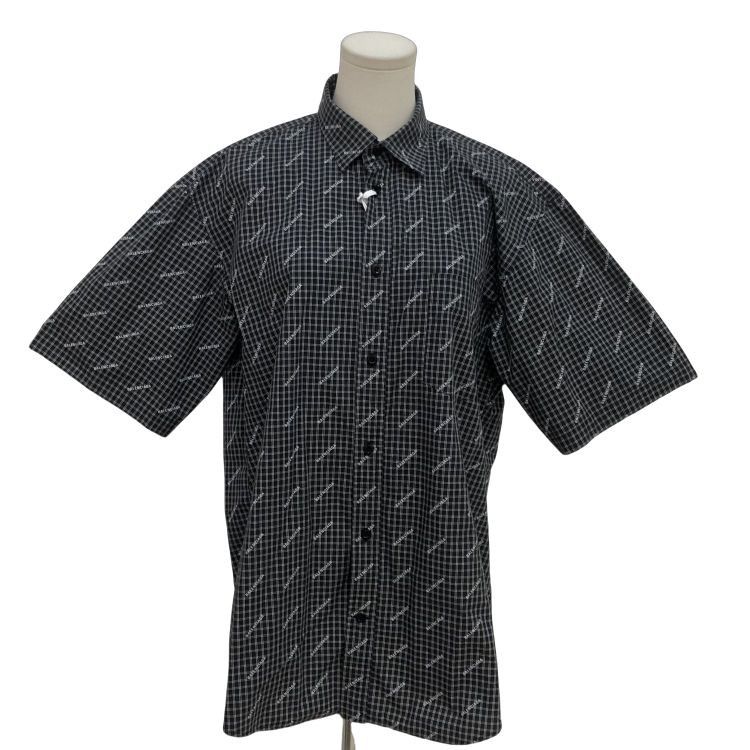 Balenciaga Balenciaga Monogram Check Shirt Size 38 Size US S / EU 44-46 / 1 - 1 Thumbnail