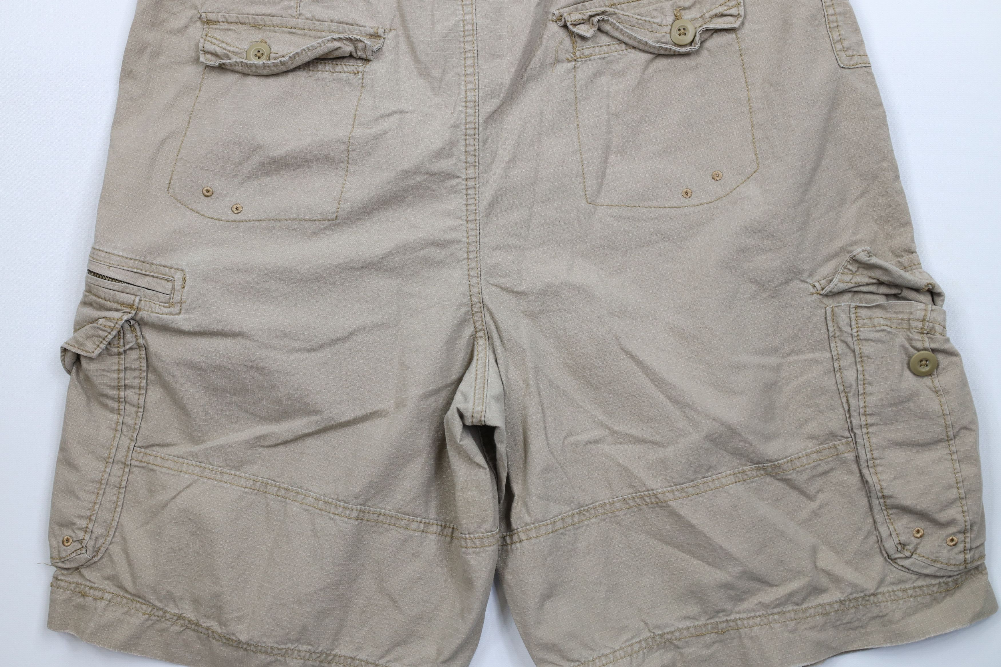 Ocean Pacific × Vintage Vintage 90s Y2K Ocean Pacific OP Ripstop Cargo Shorts Beige Size US 40 / EU 56 - 12 Thumbnail