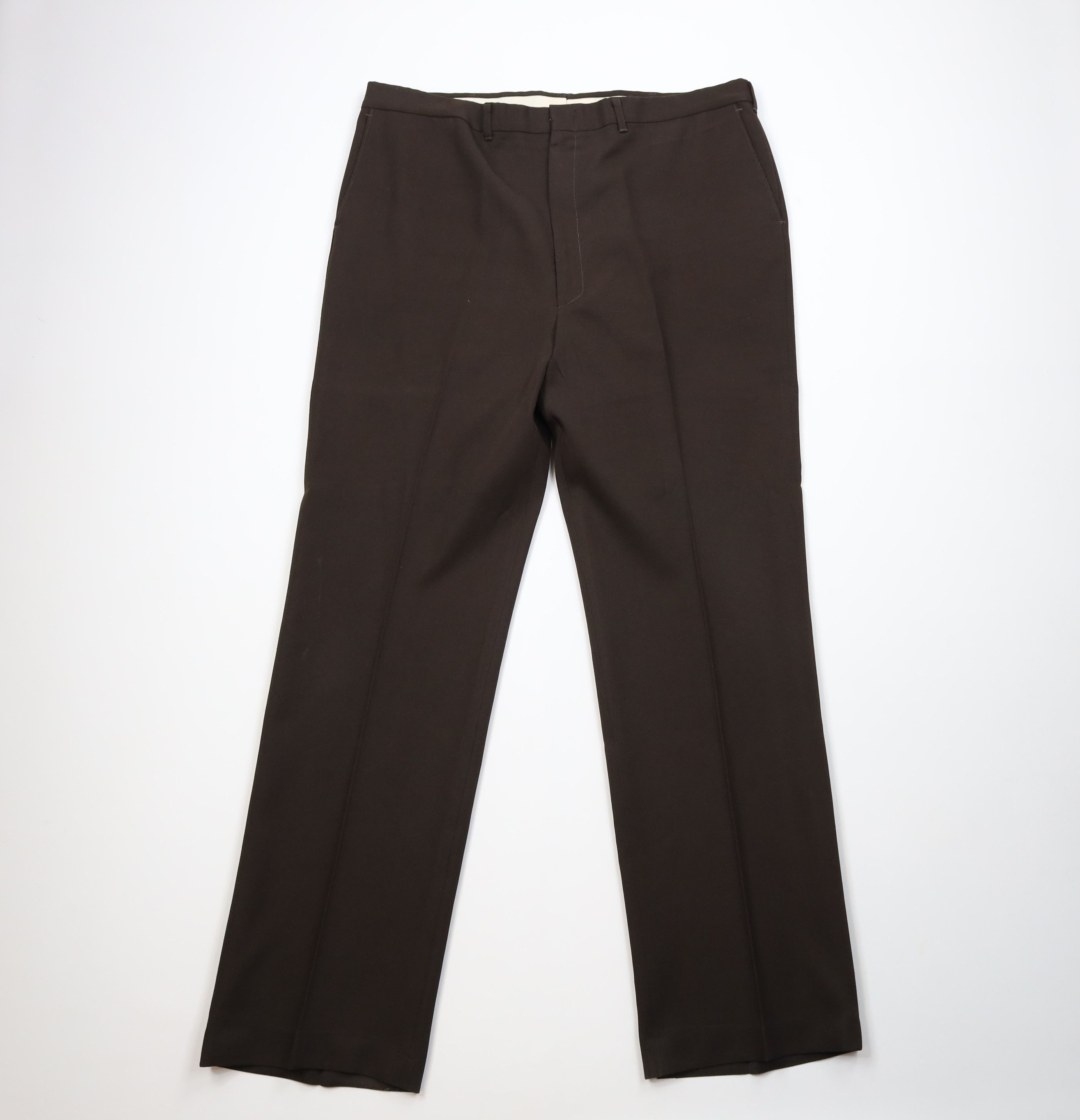 Vintage Vintage 70s Streetwear Flared Wide Leg Chino Pants Brown USA Size US 42 / EU 58 - 1 Thumbnail