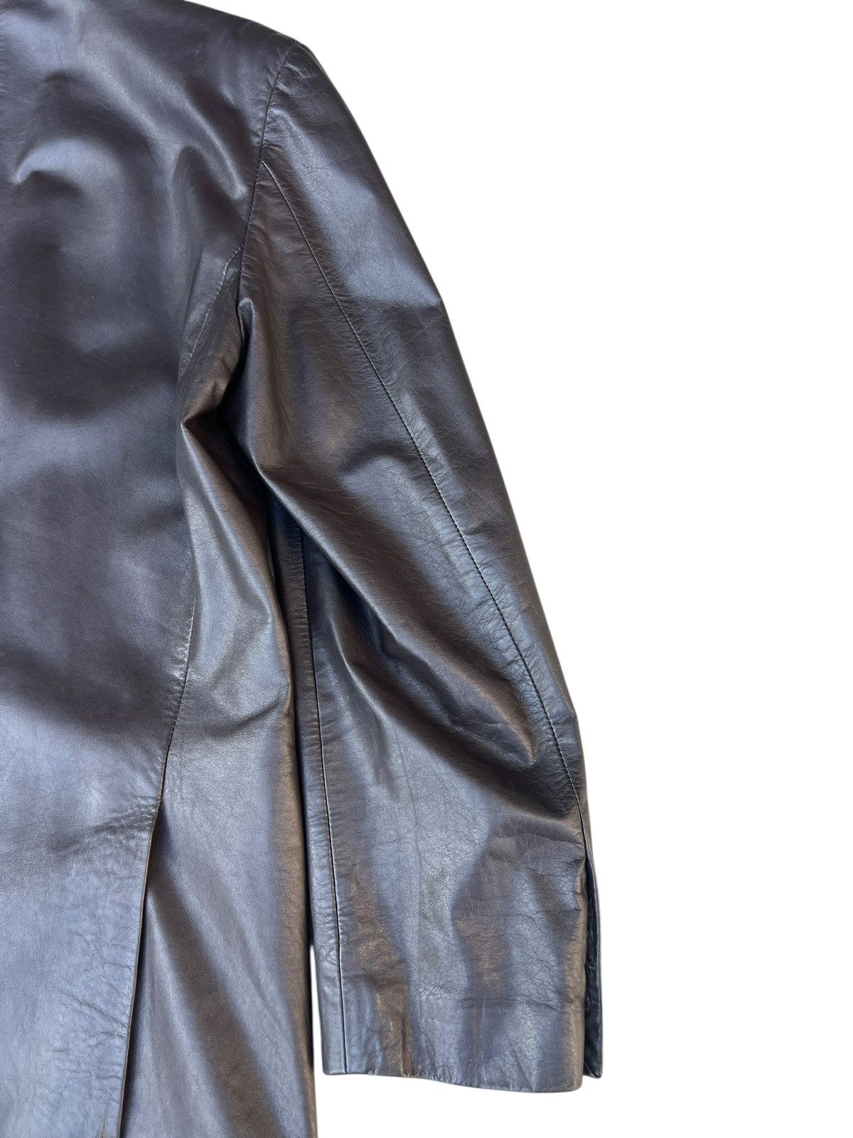 Calvin Klein Vintage CK Calvin Klein Italy Leather Coat Blazer Jacket Size US M / EU 48-50 / 2 - 25 Thumbnail