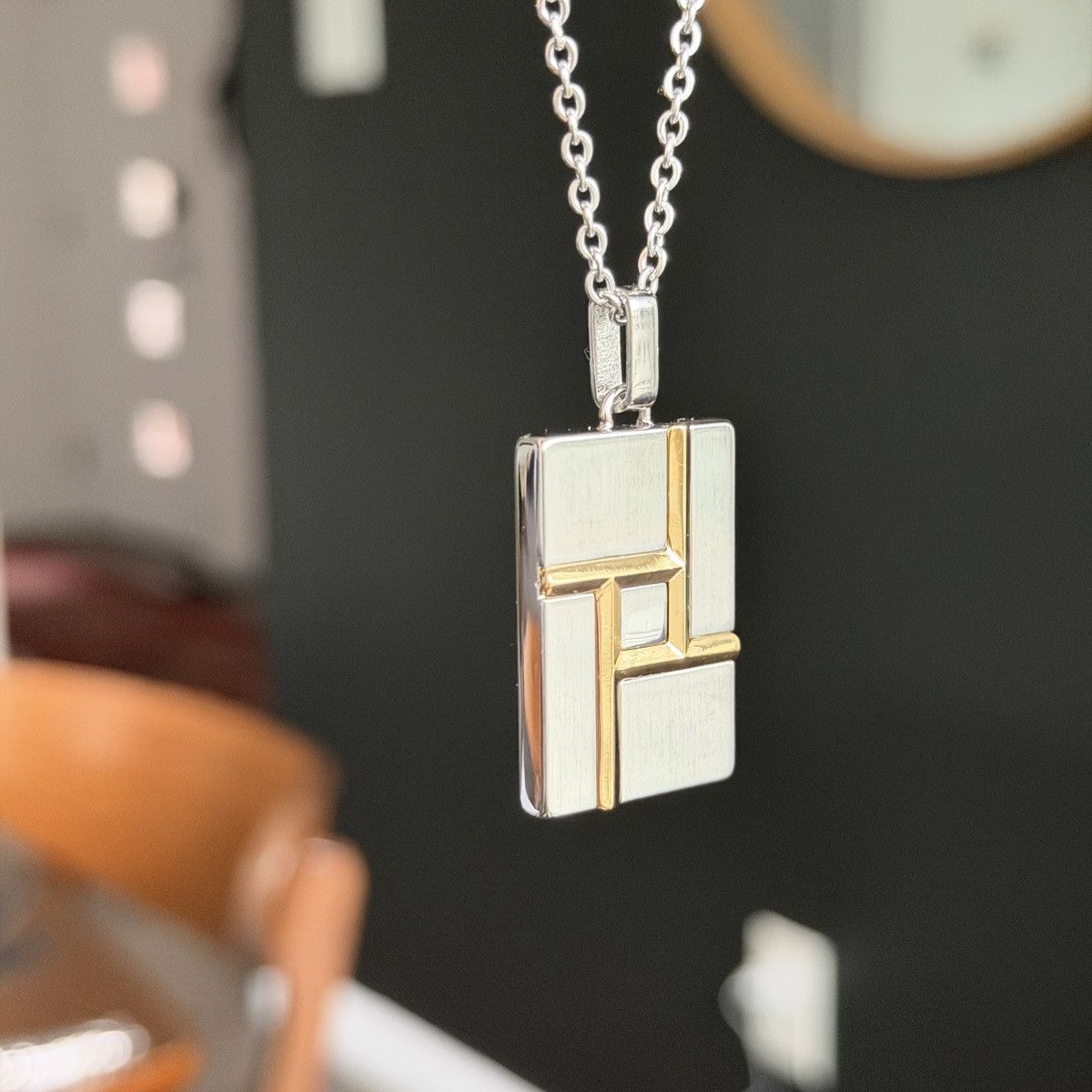 Other Mens Geometric Pendant Necklace 24” Size ONE SIZE - 1 Thumbnail