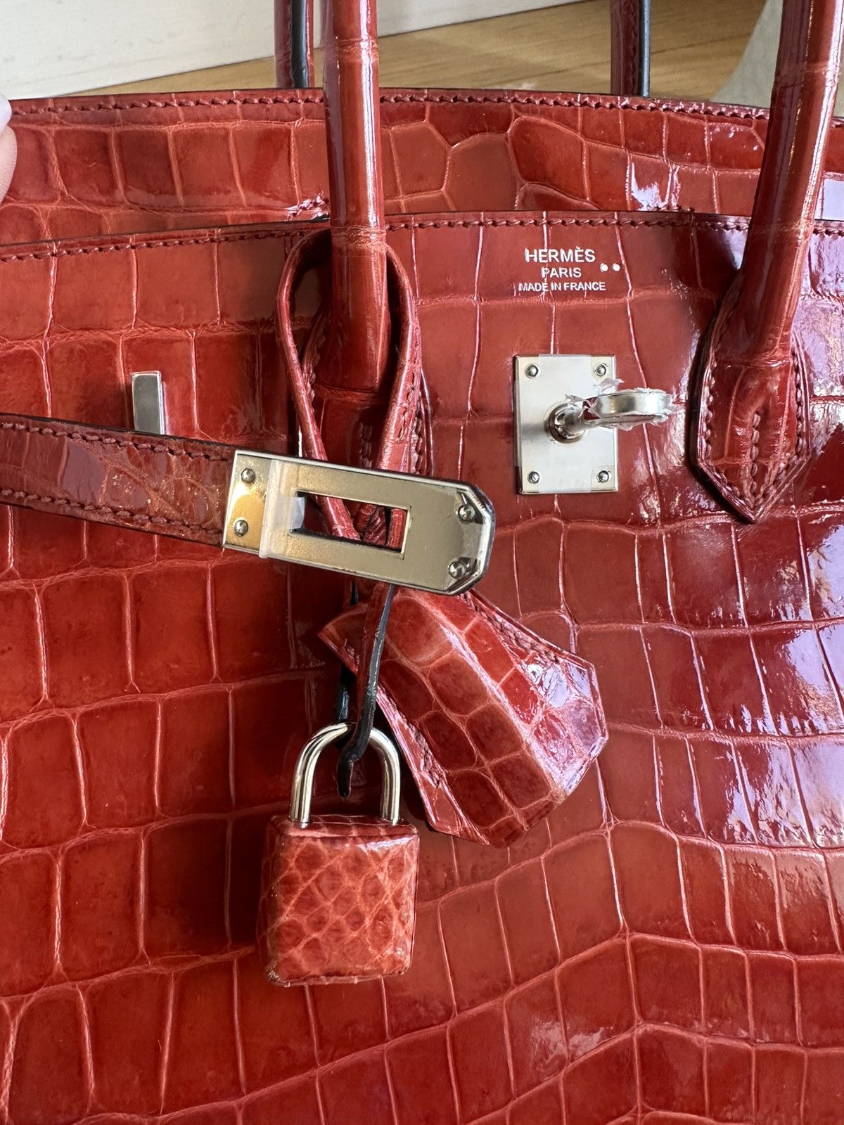 Hermes Hermès Crocodile Birkin 25 Palladium Hardware, 2015 Size ONE SIZE - 3 Thumbnail
