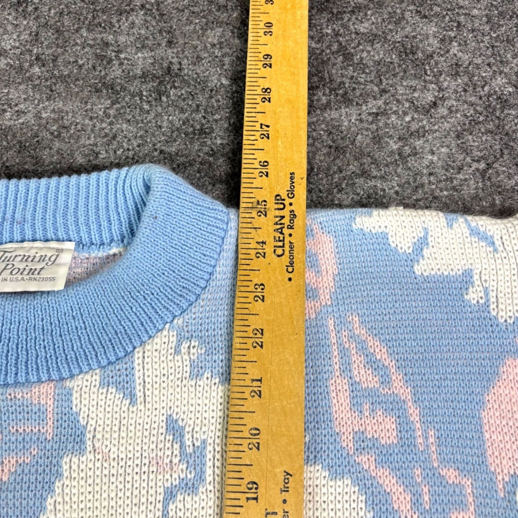 Vintage VINTAGE Turning Point Sweater Pastel Floral Knit Blue Pink Cream L Made in USA Size L / US 10 / IT 46 - 5 Thumbnail