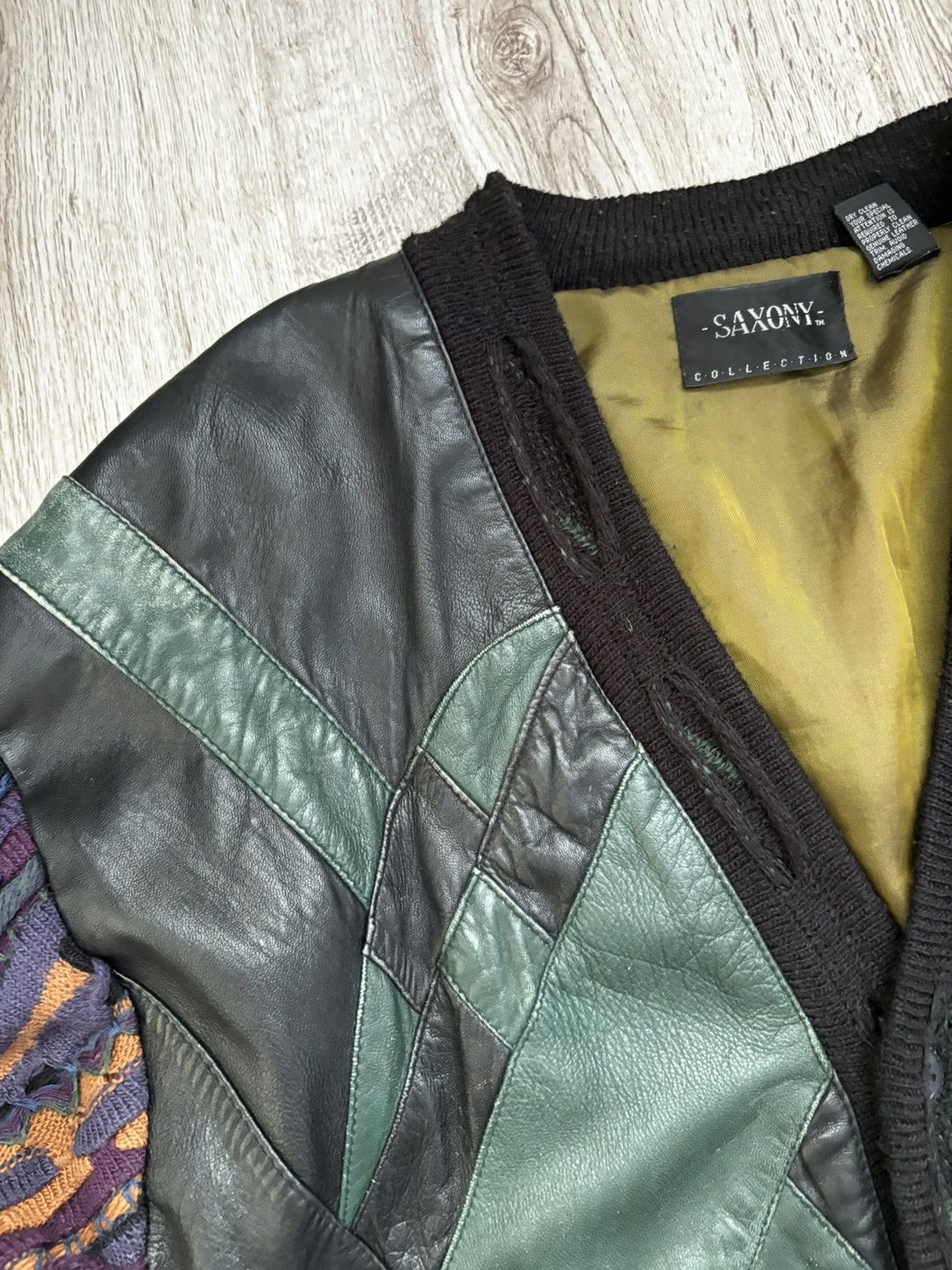 Other ARCHIVE VINTAGE SAXONY COOGI INSPIRED LEATHER KNIT JACKET Size US M / EU 48-50 / 2 - 6 Thumbnail