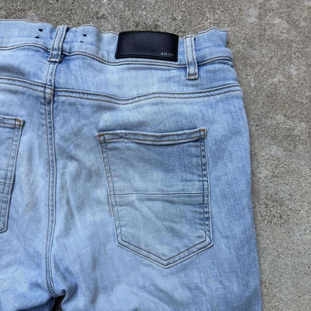 Amiri amiri destroyed thrashed light blue wash skinny jeans Size US 32 / EU 48 - 7 Thumbnail