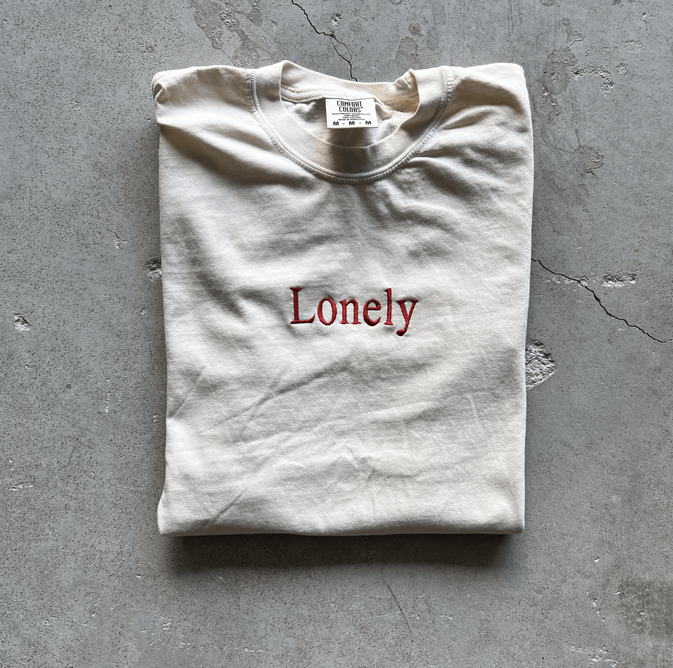 Prolific Lonely 100% Cotton Tshirt Embroidered Size US L / EU 52-54 / 3 - 2 Thumbnail