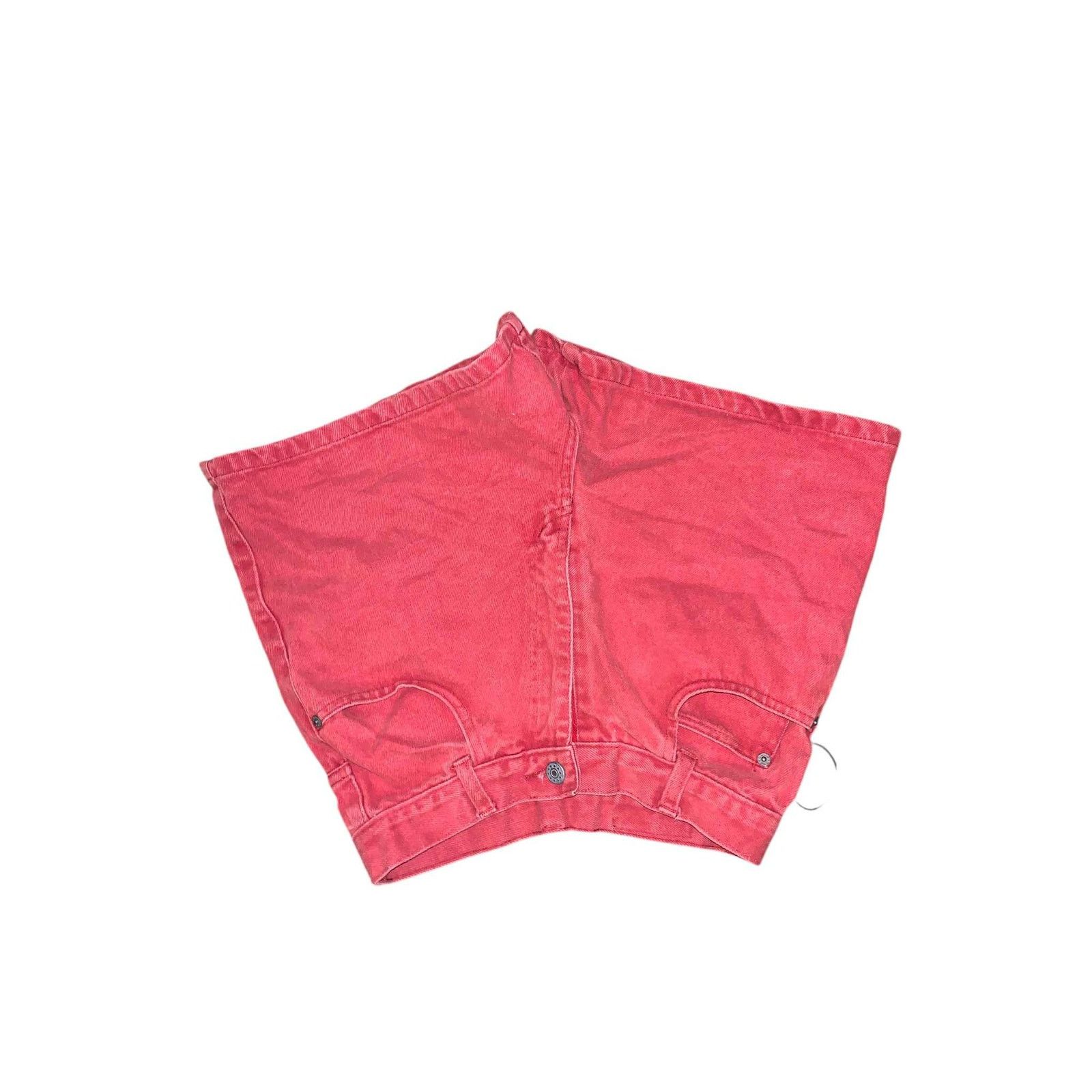 Other 80s 90s Red Jean Shorts High Waist Morocco 9/10 Waist 27" Size 32" / US 10 / IT 46 - 5 Thumbnail