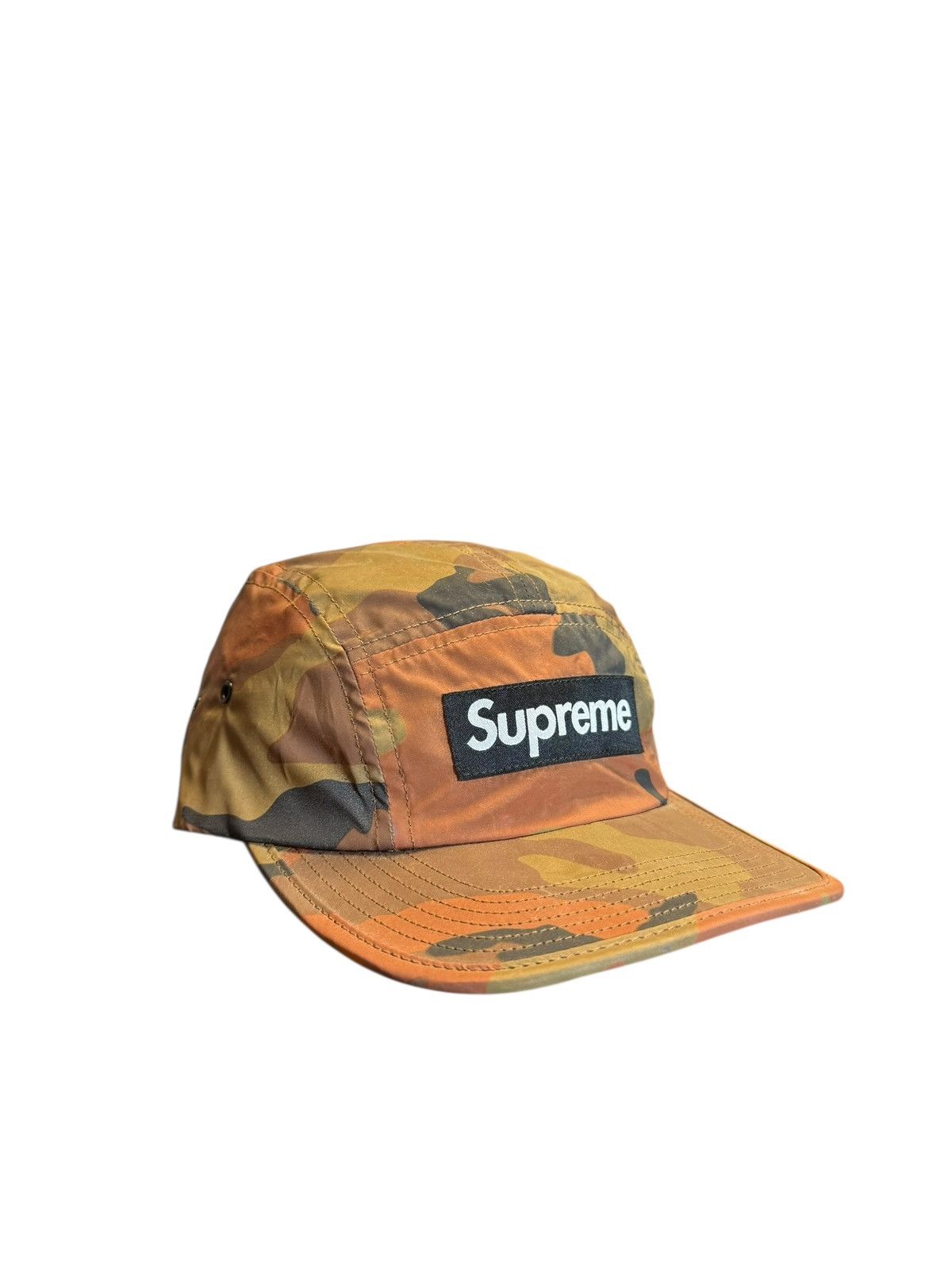 Supreme Reflective Camo Camp Cap Orange