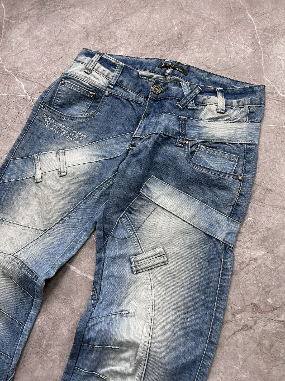 Japanese Brand × Vintage VINTAGE WASHED DIESEL DECONSTRUCTED Y2K CARGO PANTS JEANS Size US 32 / EU 48 - 3 Thumbnail