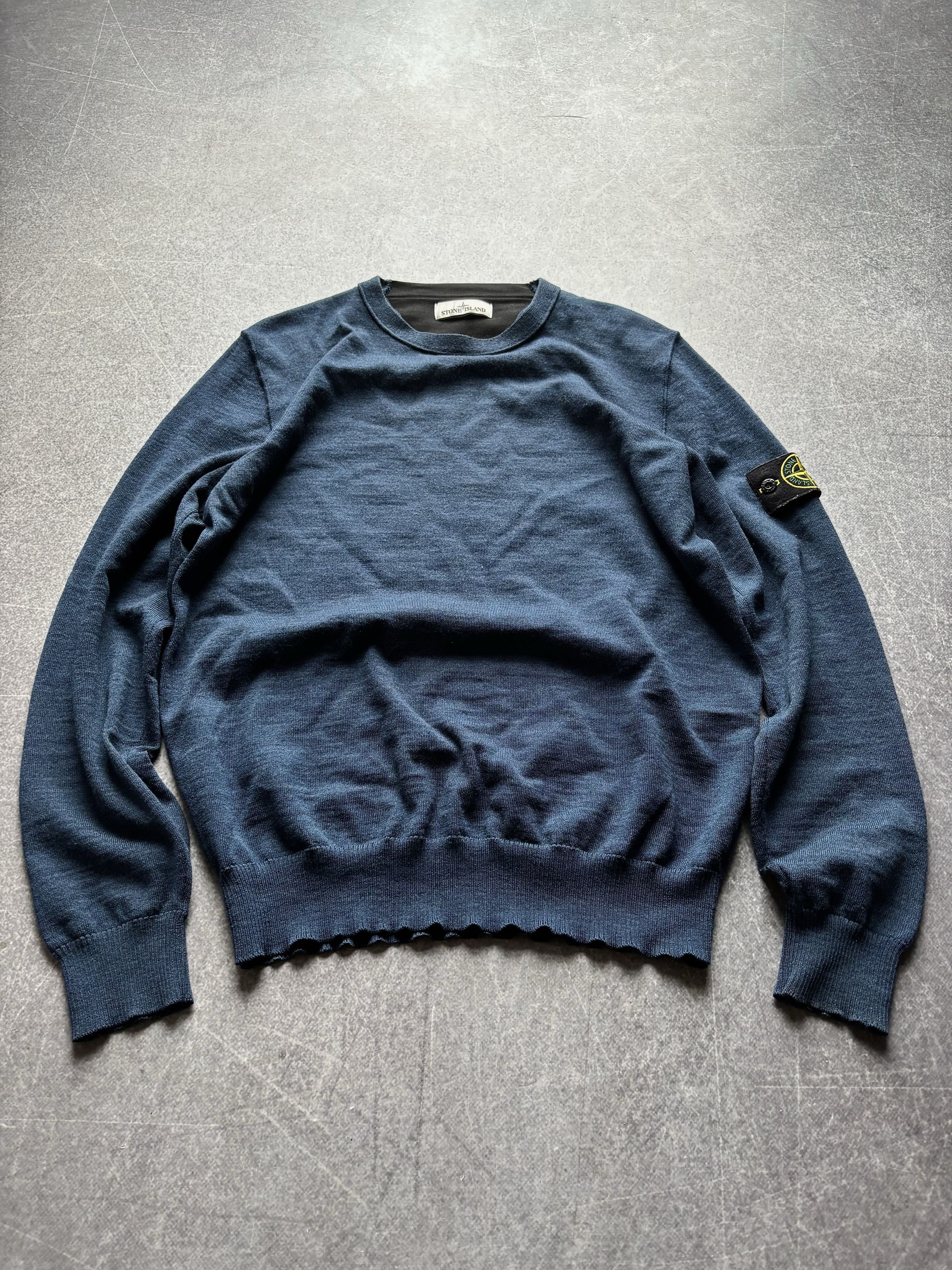 Stone Island Vintage Stone Island Pullover Wool Sweater Mens Authentic Size US XL / EU 56 / 4 - 1 Thumbnail