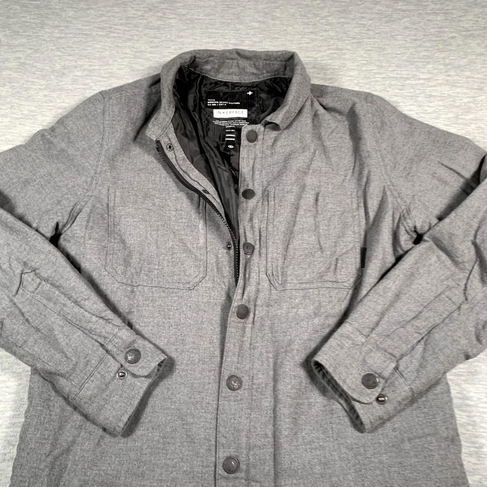 Tavik Tavik Interface Jacket Mens Small Gray Modern Beach Culture Button Up Lightweight Size US S / EU 44-46 / 1 - 2 Thumbnail