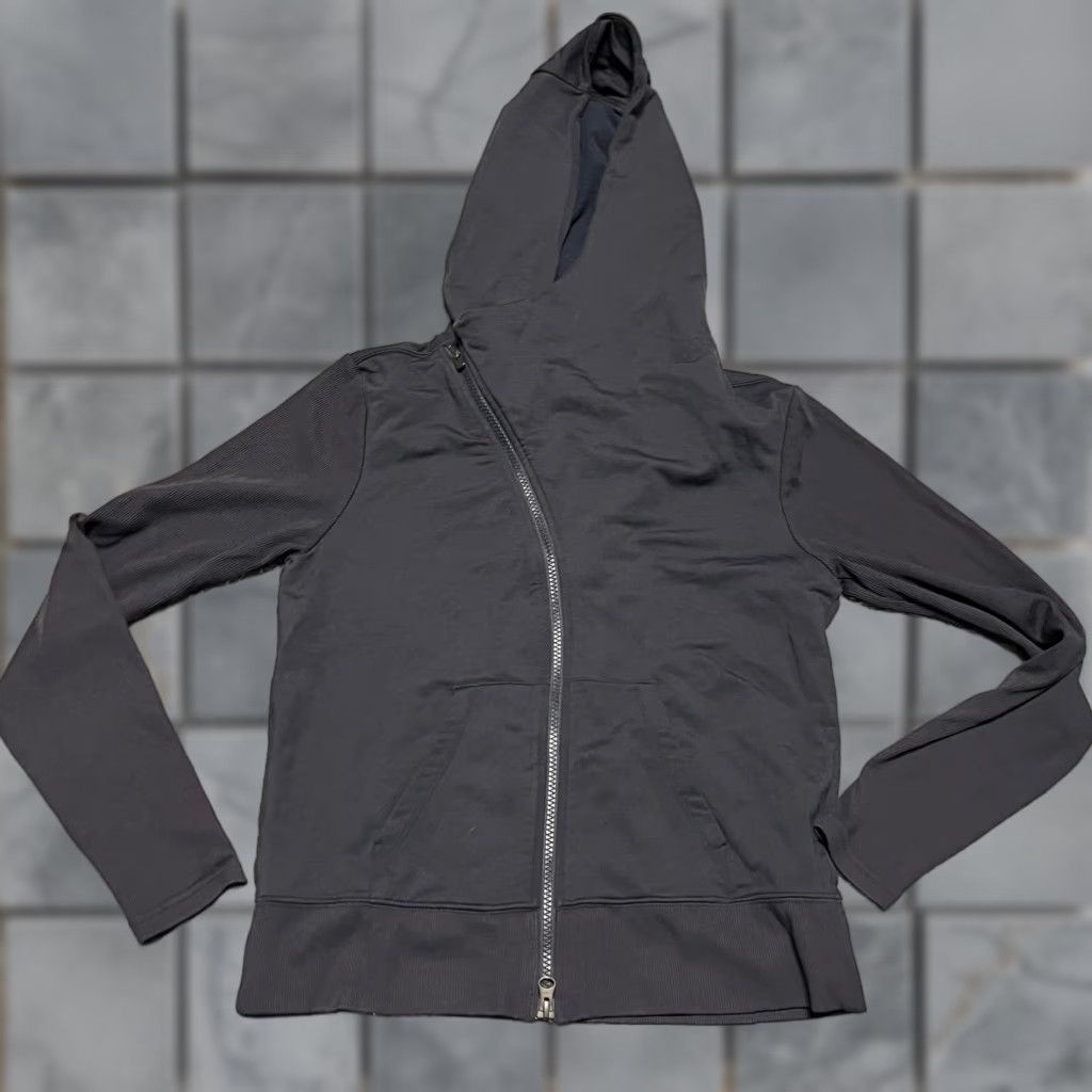 Athleta Athleta Malabar Hoodie Jacket Womens Medium Full Zip Asymmetrical Navy Blue Womens M Navy Blue Jacket Size M / US 6-8 / IT 42-44 - 1 Thumbnail