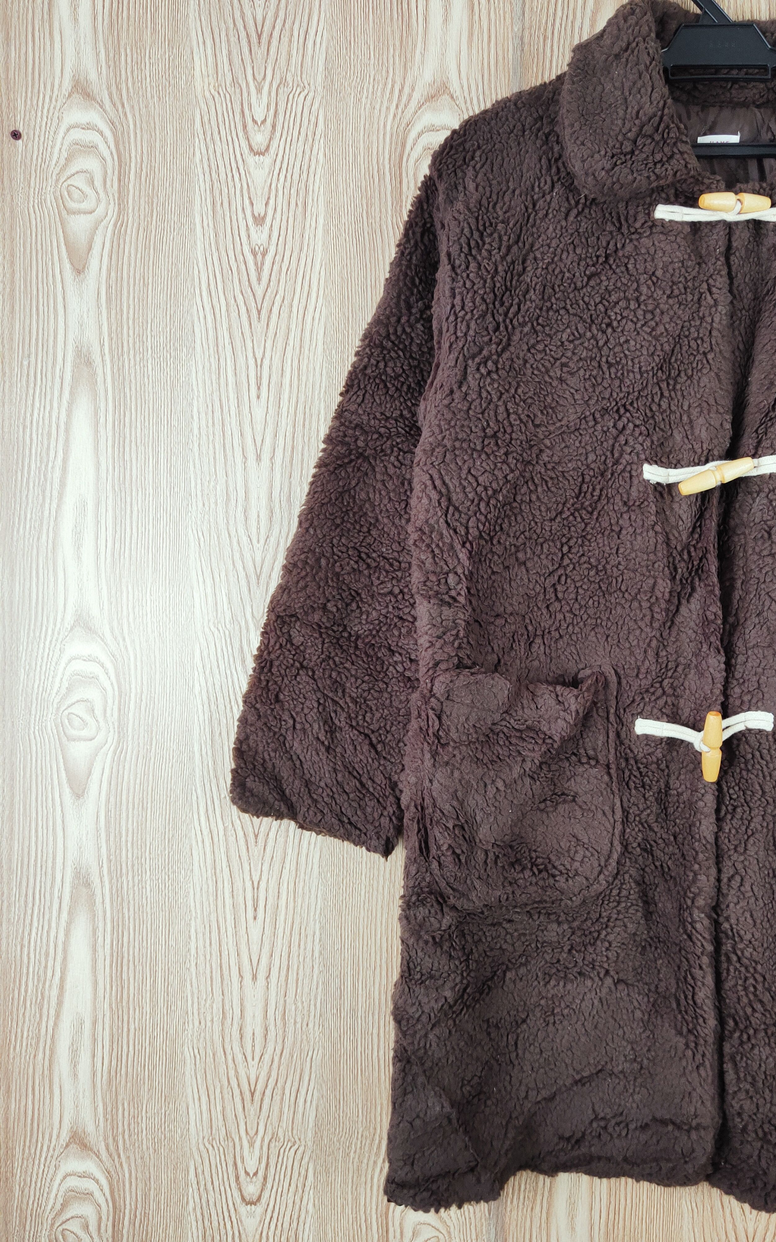Japanese Brand × Vintage Winter Vintage Have Dark Brown Fur Mohair Duffle Coats Size US L / EU 52-54 / 3 - 3 Thumbnail
