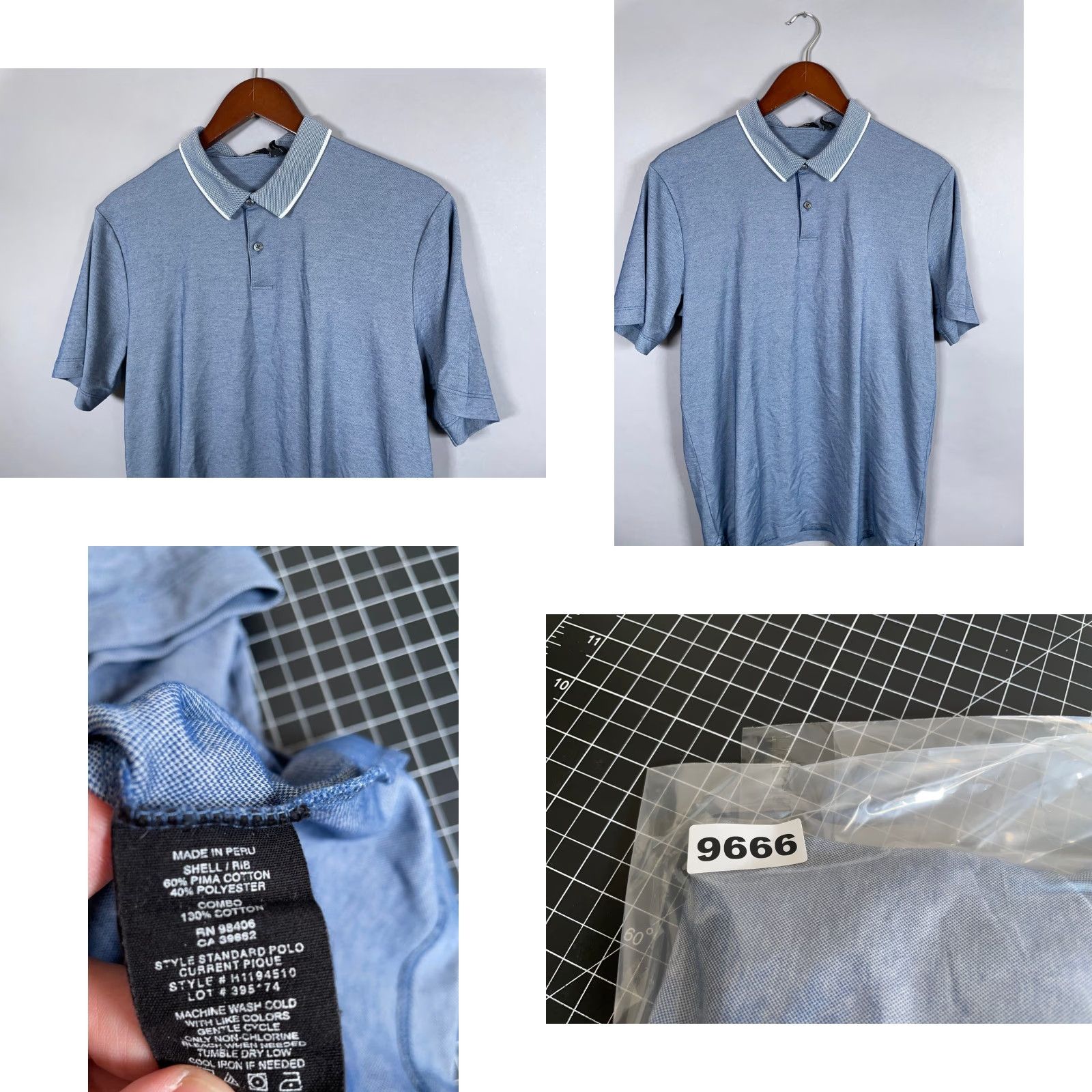 Theory Theory Polo Shirt Adult Large Blue Pima Cotton Blend Lightweight Preppy Size US L / EU 52-54 / 3 - 8 Thumbnail