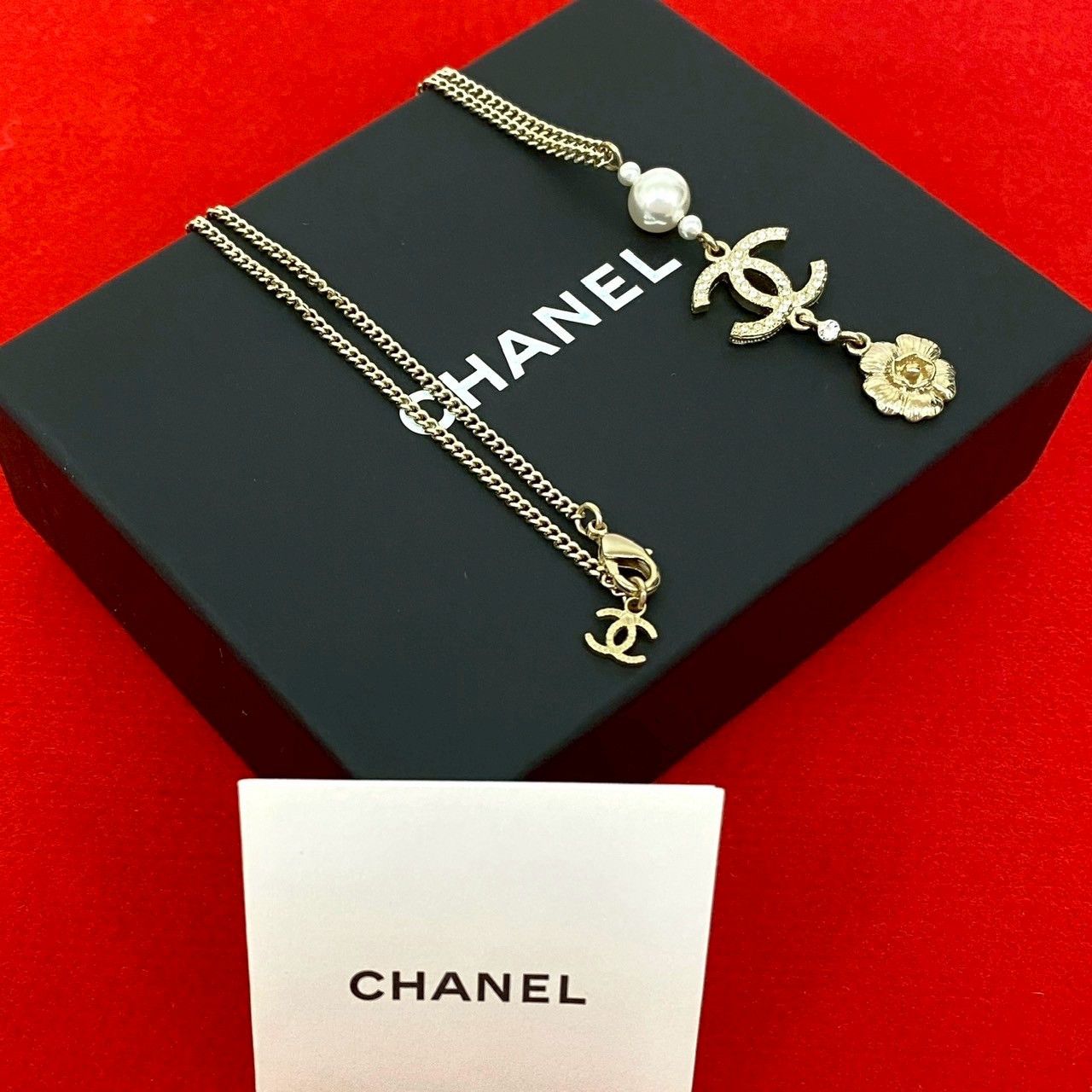 Chanel Chanel Chanel Coco Mark Flower Motif Necklace Metal Necklace A20C DUTY FREE for USA Size ONE SIZE - 1 Thumbnail