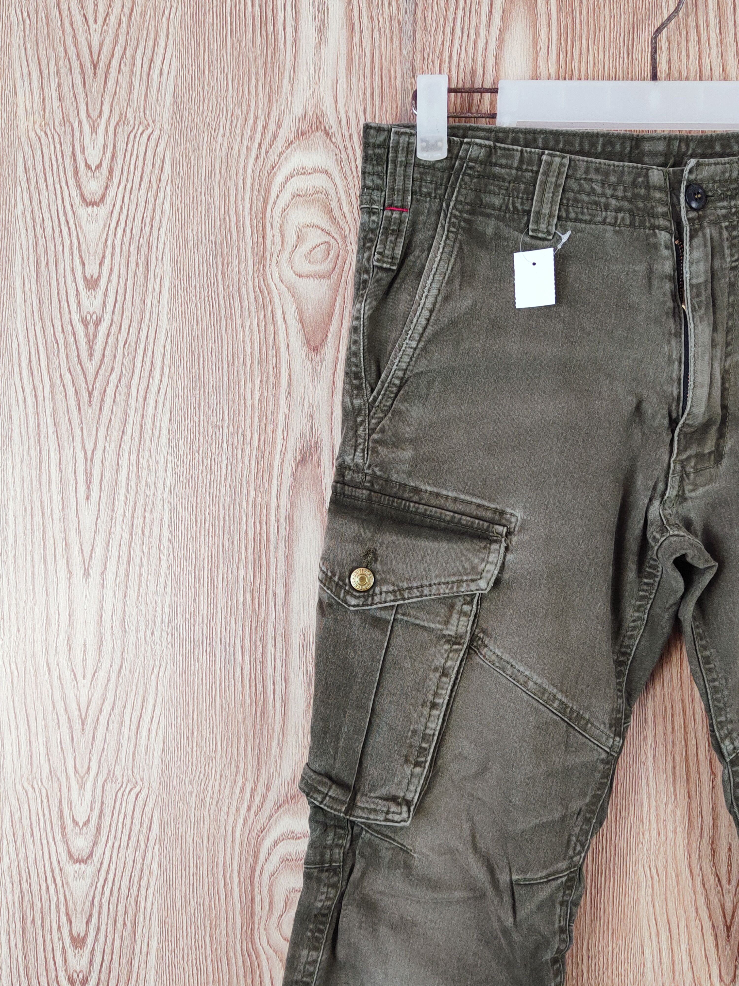 Japanese Brand Geride Olive Multipocket Tactical Cargo Pants #W902 Size US 31 - 3 Thumbnail