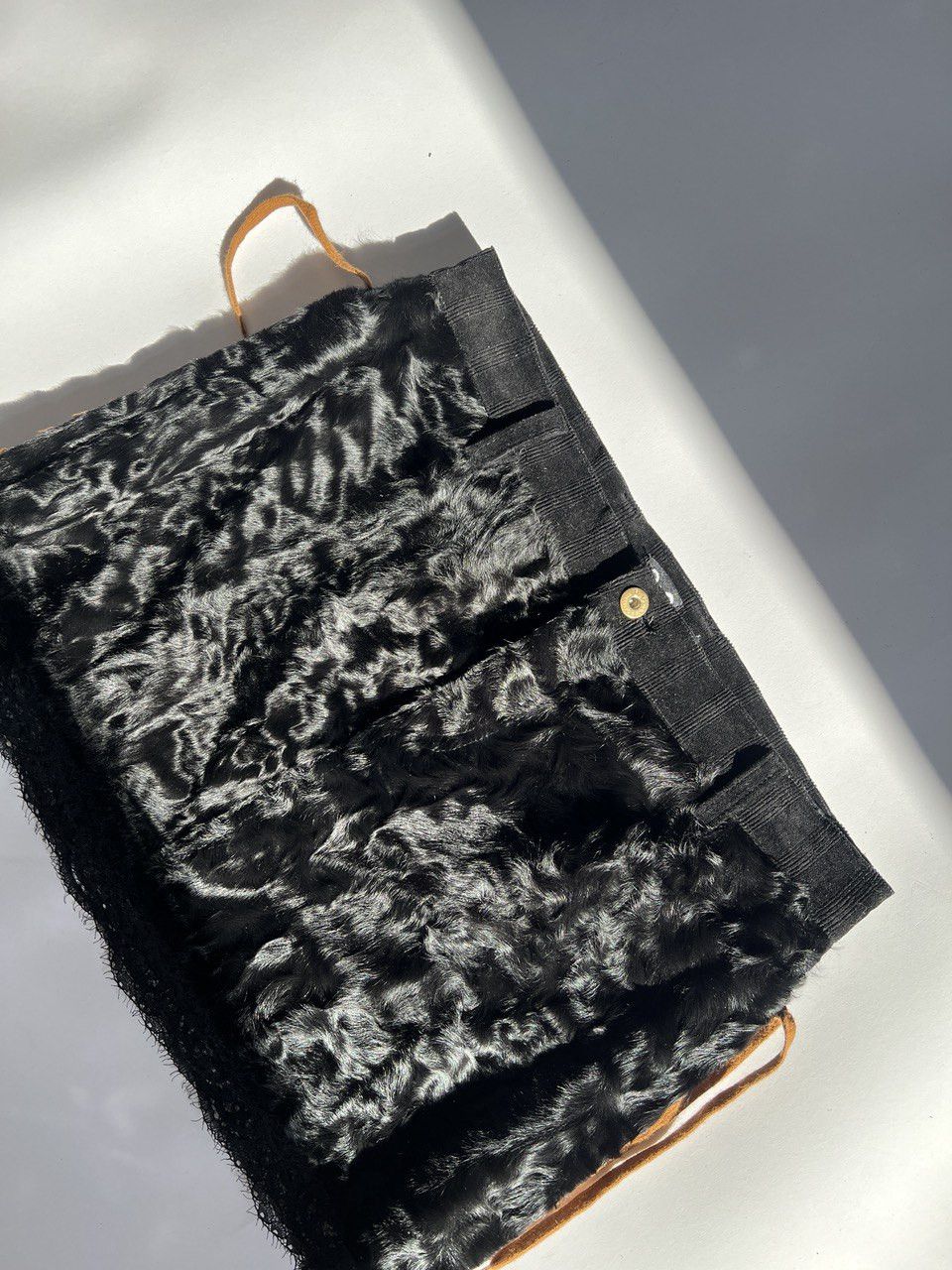 Dolce & Gabbana D&G Corduroy Sheep Fur Lace-Up Mini Skirt SS 2005(RARE) Size 28" / US 6 / IT 42 - 2 Thumbnail
