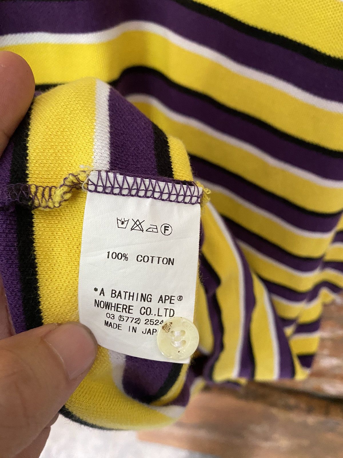 Bape 2008 Bape Milo stripe polo Size US L / EU 52-54 / 3 - 10 Thumbnail