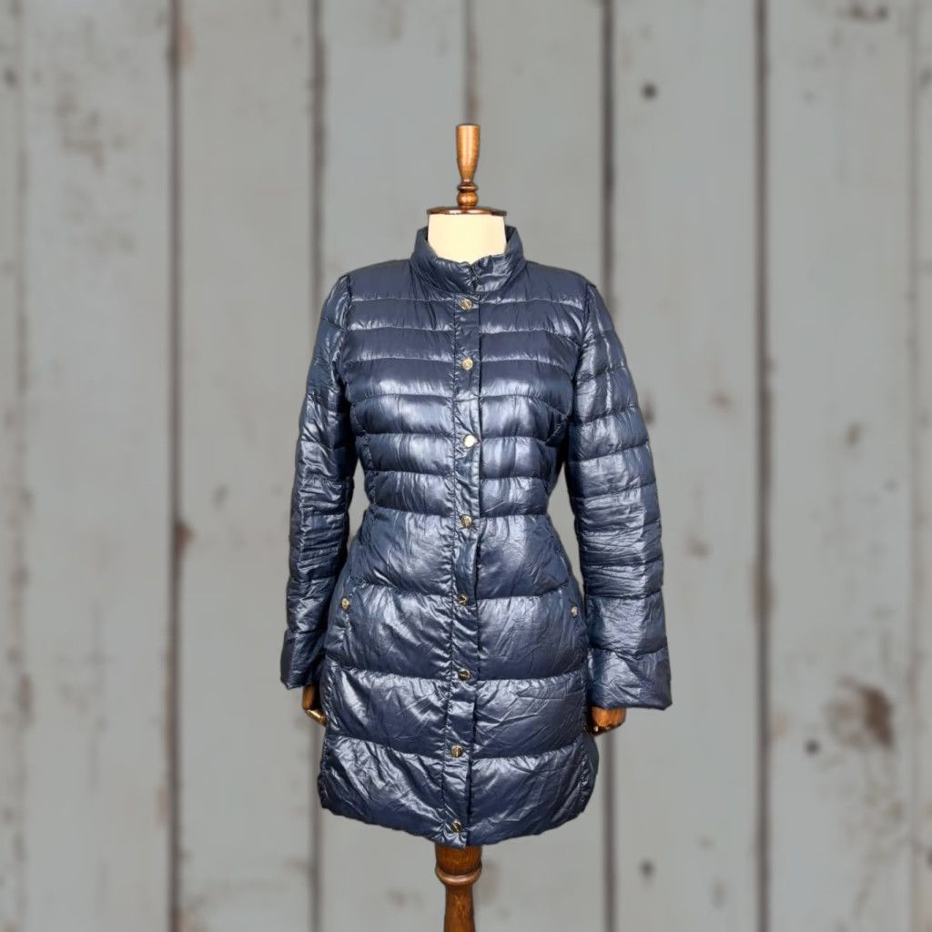 Marella Marella Down Puffer Coat Blue 8 Long Sleeve Zip Coat Womens Regular Size Piumino Lining Piumette Winter Fall Jacket Size M / US 6-8 / IT 42-44 - 1 Thumbnail