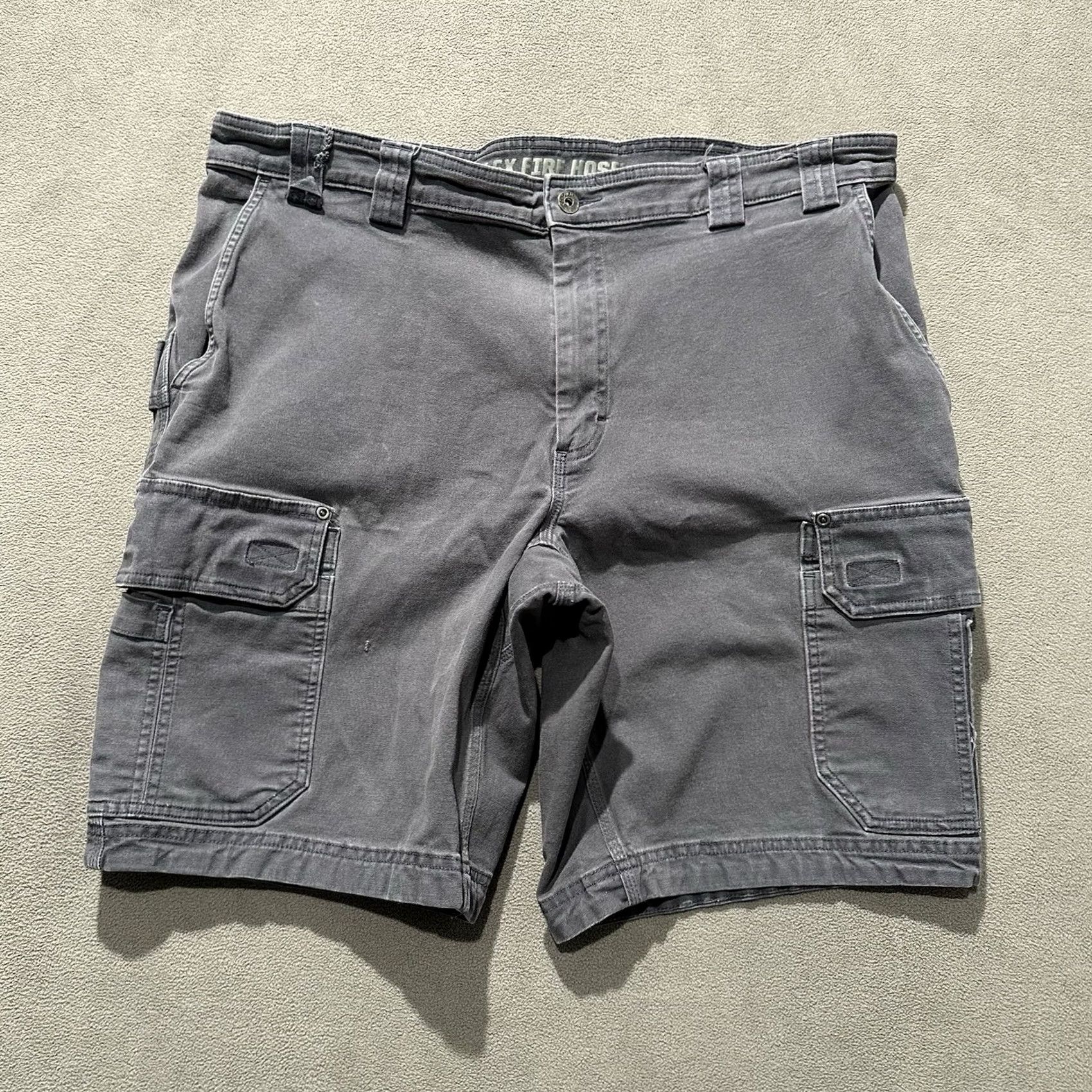 Vintage Duluth Cargo Shorts Mens 42 Gray Canvas Flex Fire Hose Relaxed Fit 11" Inseam Pockets Workwear Casual Size US 42 / EU 58 - 2 Thumbnail