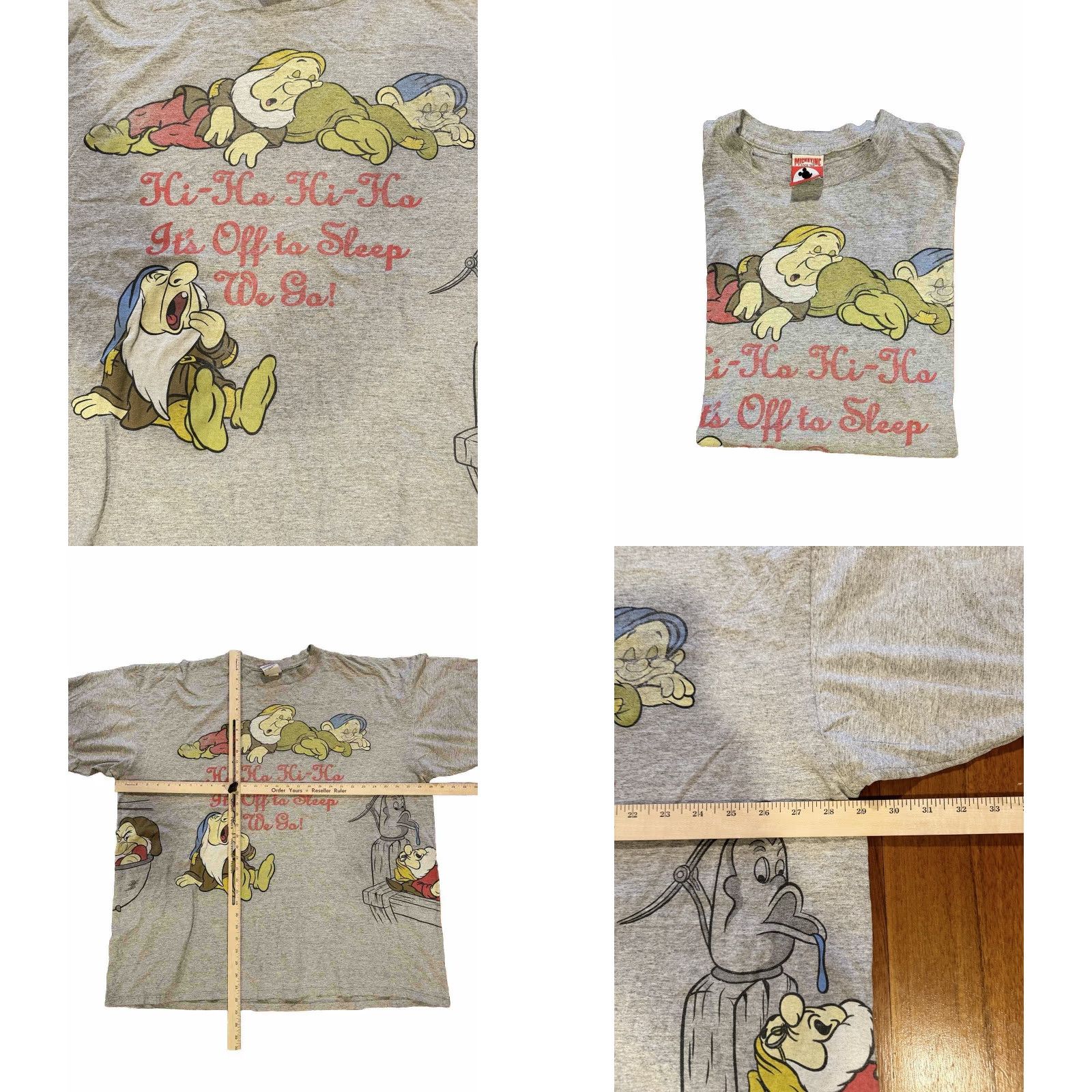 Disney VINTAGE Disney Snow White 7 Dwarfs All Over Print AOP Sleep shirt One Size Gray Size US XXL / EU 58 / 5 - 8 Thumbnail