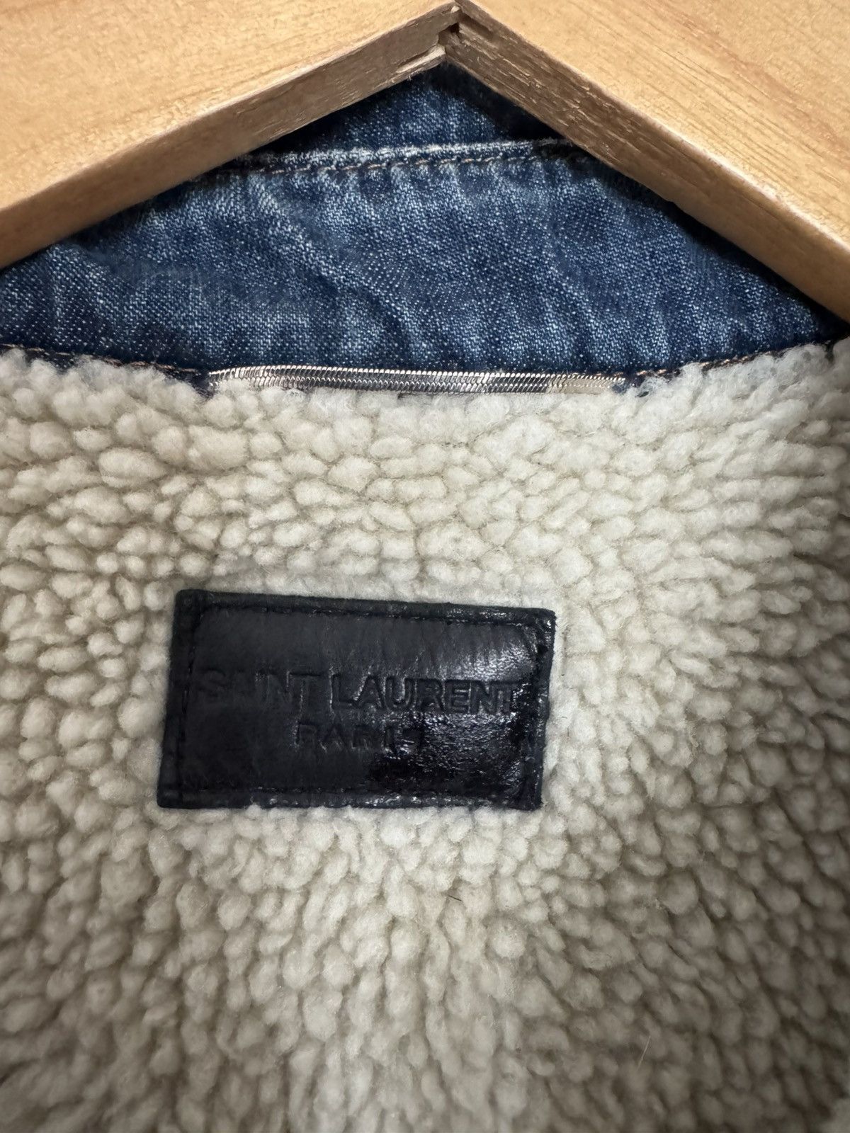 Saint Laurent Paris Sherpa Denim shirt Size US XL / EU 56 / 4 - 3 Thumbnail