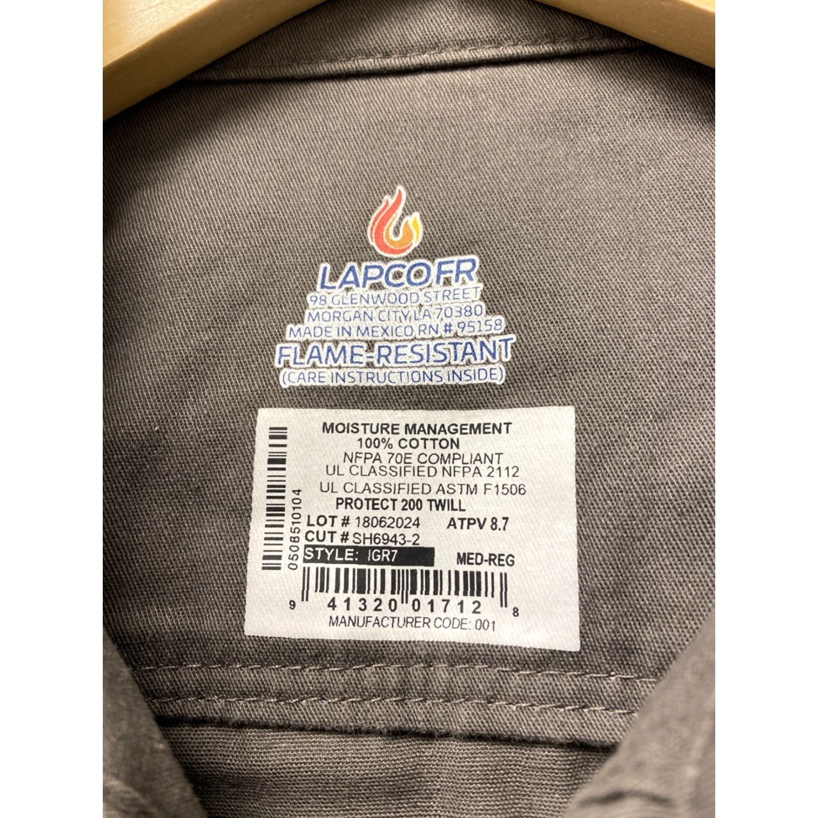 Vintage VINTAGE Lipco FR Flame Resistant Welding Shirt Heavy Weight Cotton Men Large Gray Safety Workwear Size US L / EU 52-54 / 3 - 4 Thumbnail