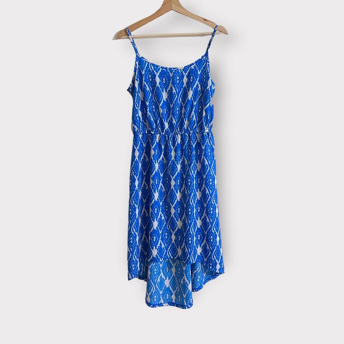 Loft Loft HiLo Ikat Print Cinch Waist Midi Dress Grailed