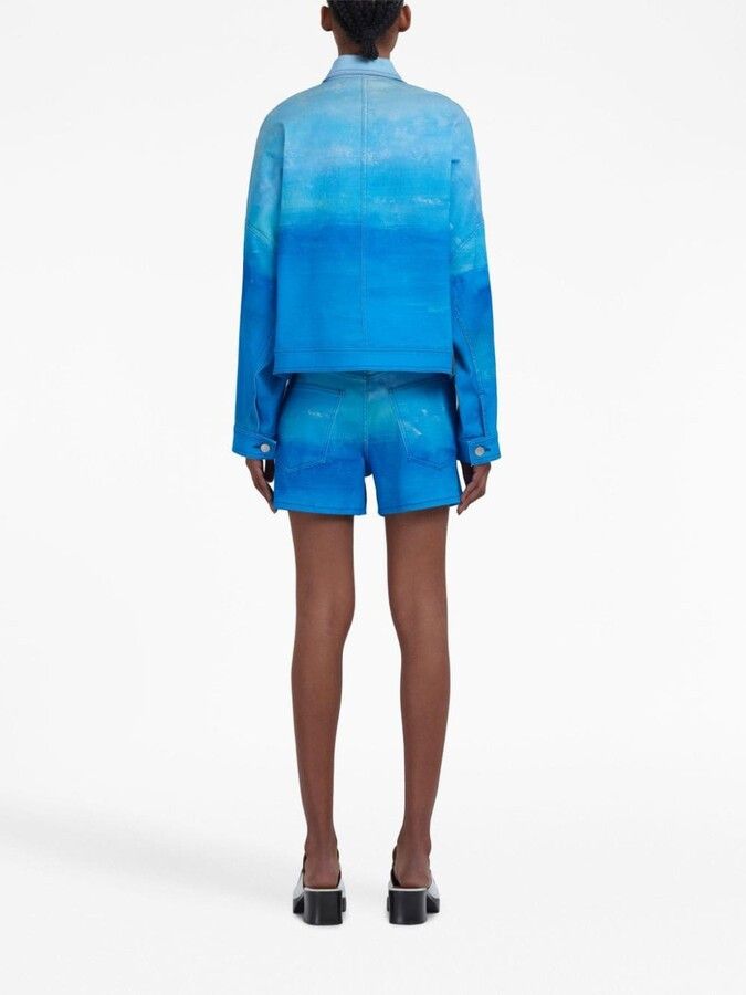 Marni o1srvl11e0624 Denim Jacket in Blue Size L / US 10 / IT 46 - 4 Thumbnail