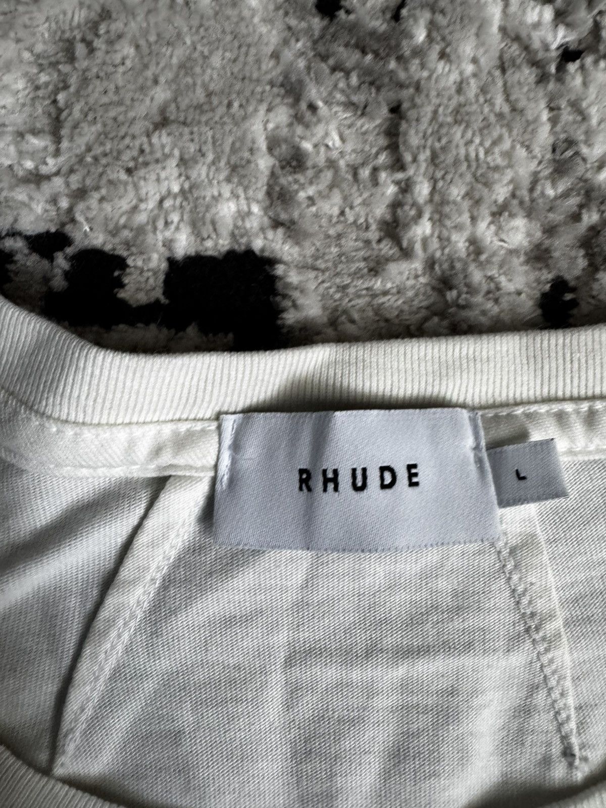 Rhude Rhude Off White Cotton T shirt Size US L / EU 52-54 / 3 - 3 Thumbnail