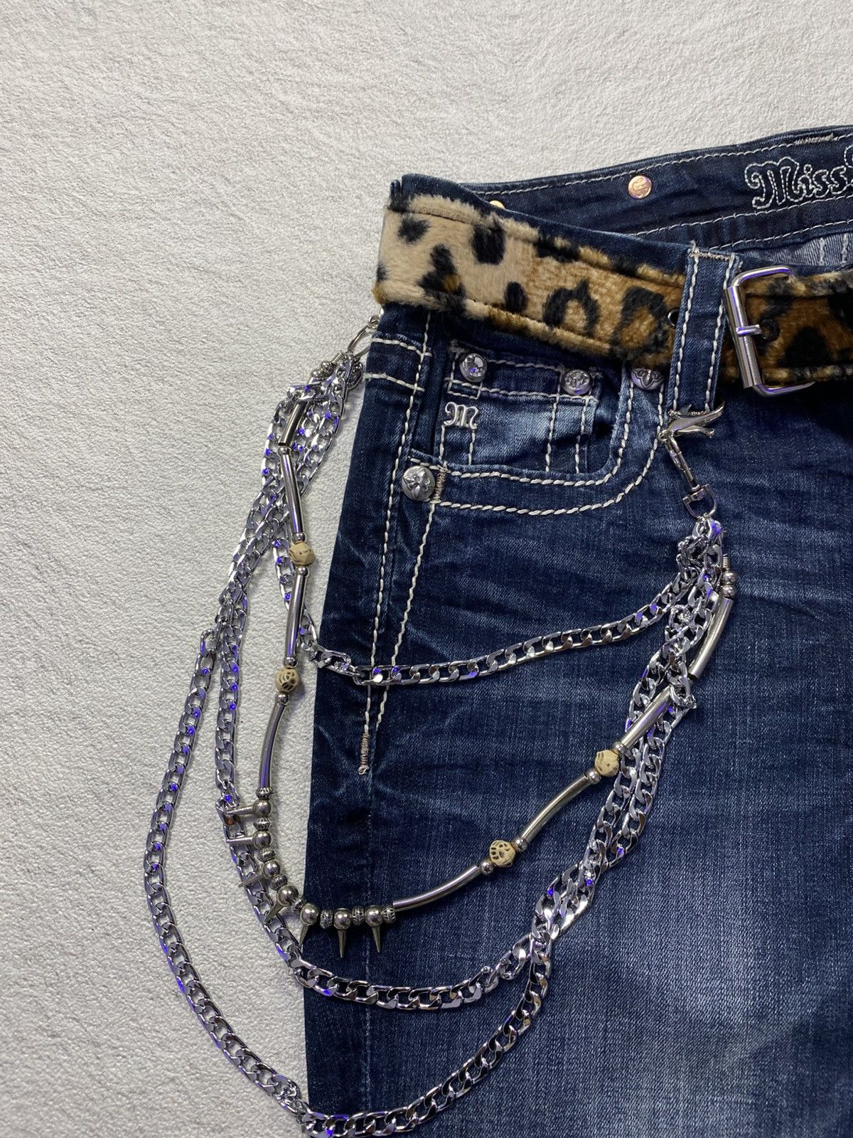Hysteric Glamour × If Six Was Nine × Japanese Brand Miss me washed studed flare jean Size US 29 - 5 Thumbnail