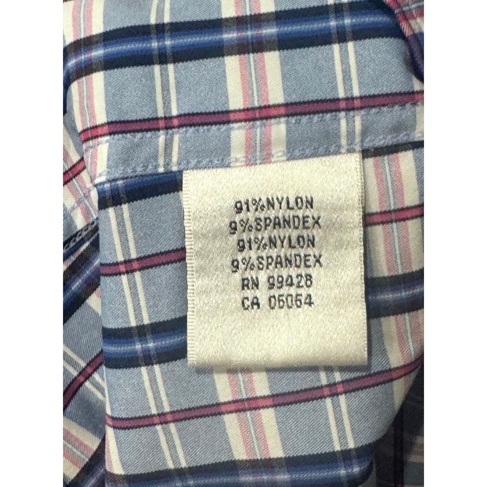 BUGATCHI Bugatchi Uomo Nylon Plaid LONG SLEEVE SHIRT XL Multicolor Mens XS? Size US XL / EU 56 / 4 - 6 Thumbnail