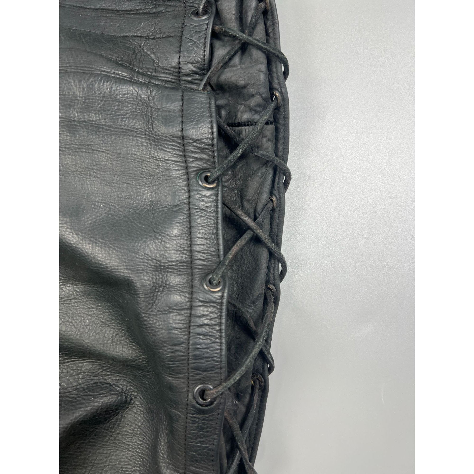 Vintage Vintage Leather Biker Pants (Y0747) Size US 32 / EU 48 - 11 Thumbnail