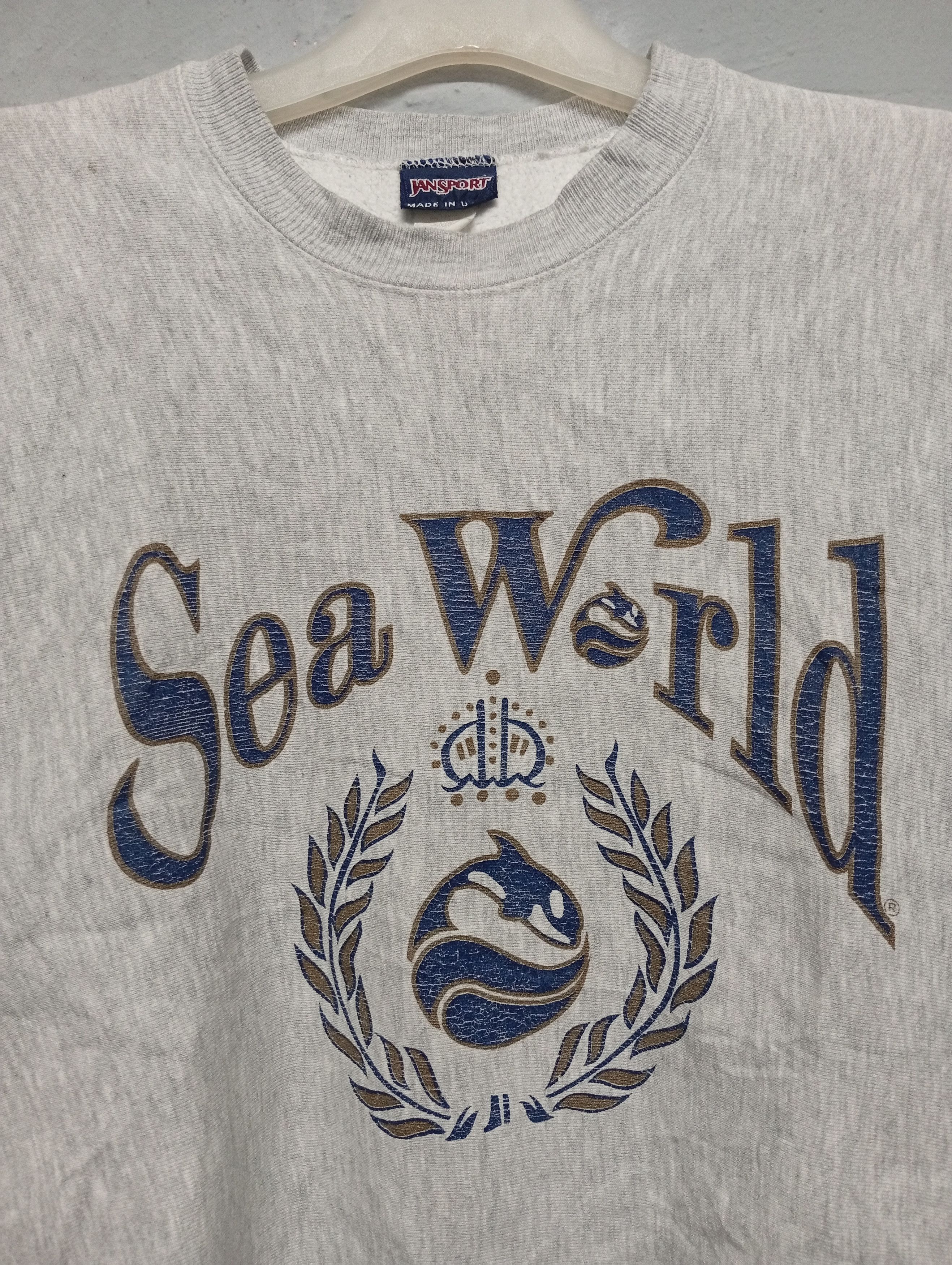 Jansport Vintage Jansport Reverse Weave Sea World 90s Sweatshirt Size US M / EU 48-50 / 2 - 3 Thumbnail