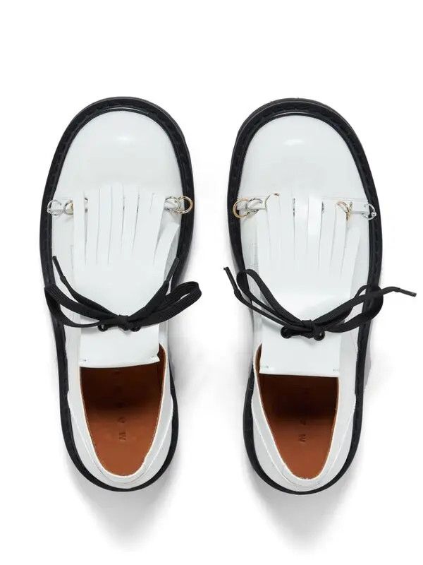 Marni o1w1db10325 Dada Leather Derby Shoes in White Size US 10 / EU 43 - 4 Thumbnail
