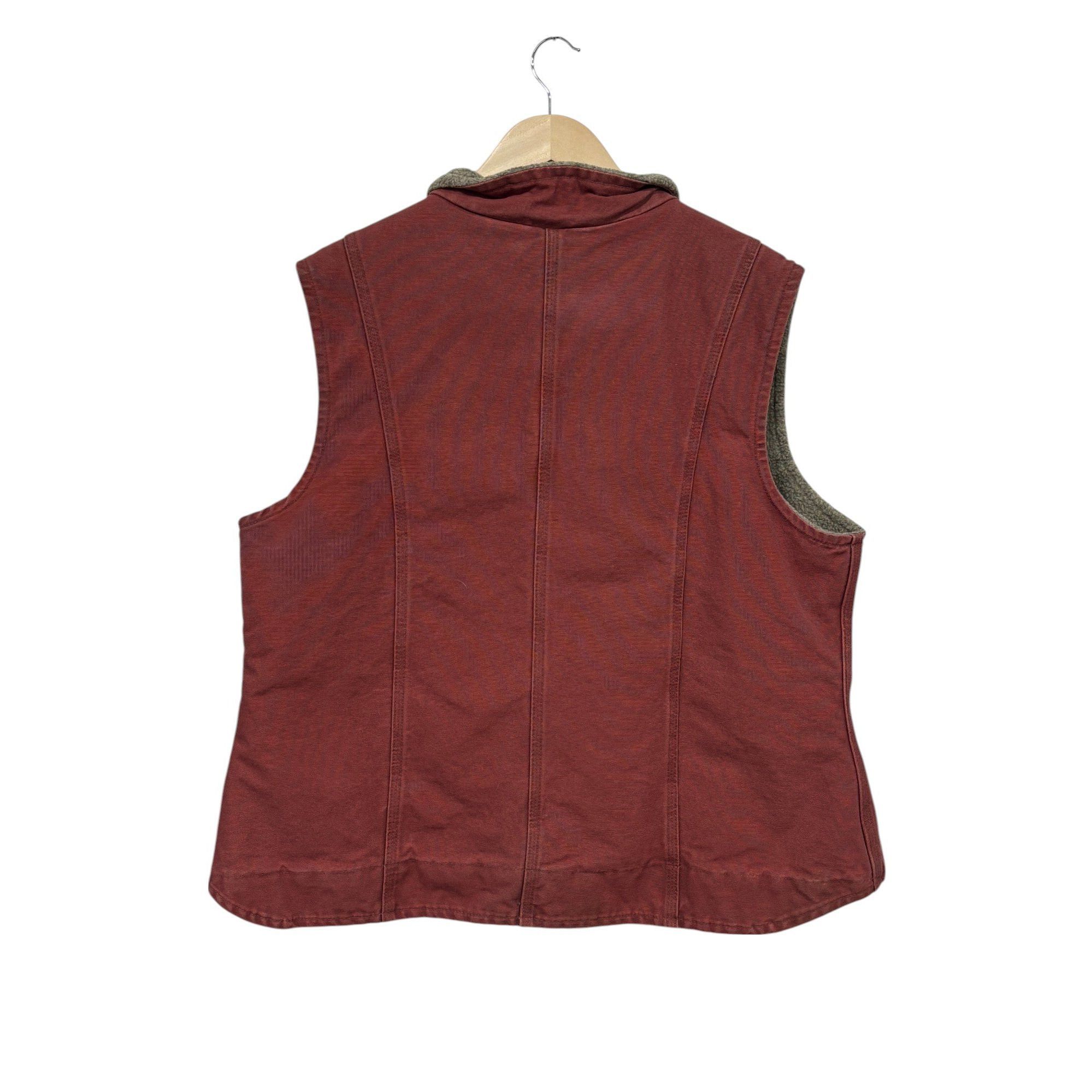Carhartt Vintage Carhartt Women's Sherpa Lined Pink Zip Up Work Vest Size US XXL / EU 58 / 5 - 2 Thumbnail