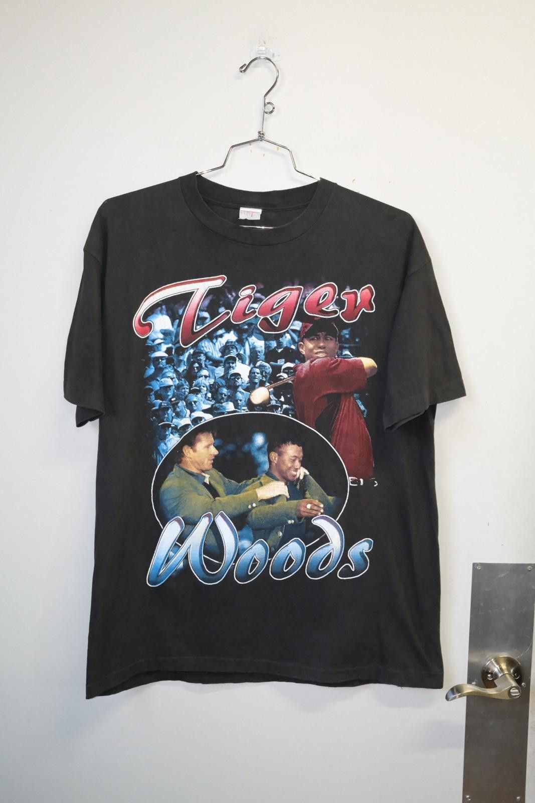 Vintage 90's HB Tee Tiger Woods "The New Masters T-Shirt Size XXL / US 16-18 / IT 52-54 - 1 Thumbnail