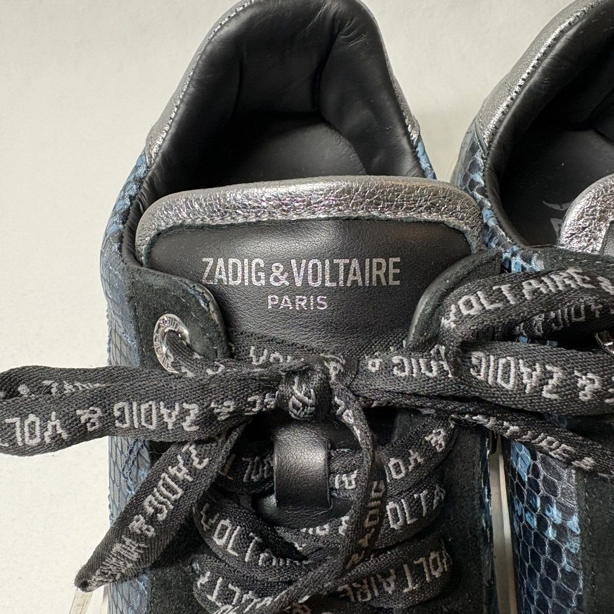 Zadig & Voltaire AUTHENTIC Zadig & Voltaire Blue Snake Sneakers Size US 8 / IT 38 - 8 Thumbnail