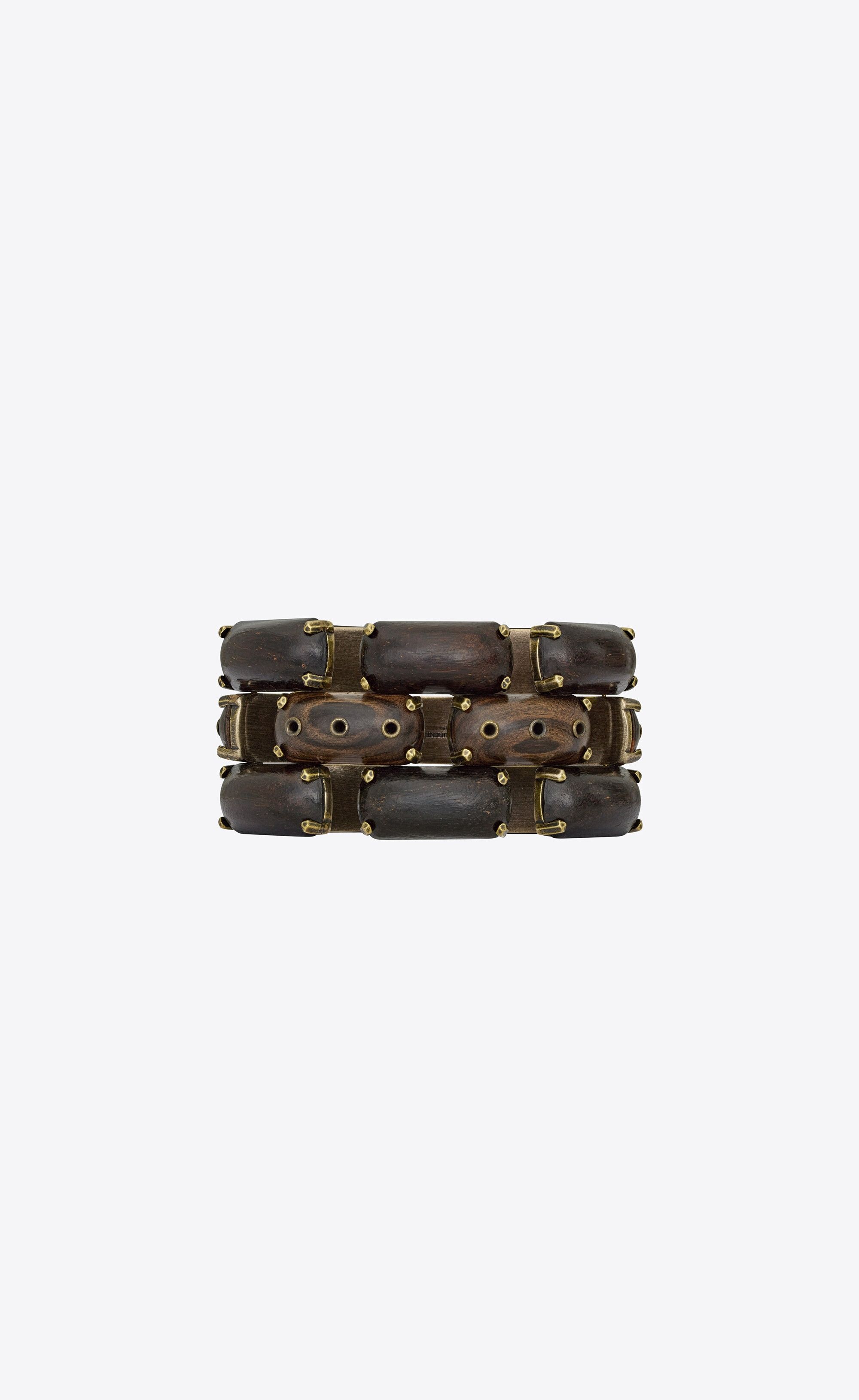 Saint Laurent Paris o1s1wg110325 Size: M / 740252 Bracelet in Bamboo, Wood Size ONE SIZE - 1 Thumbnail