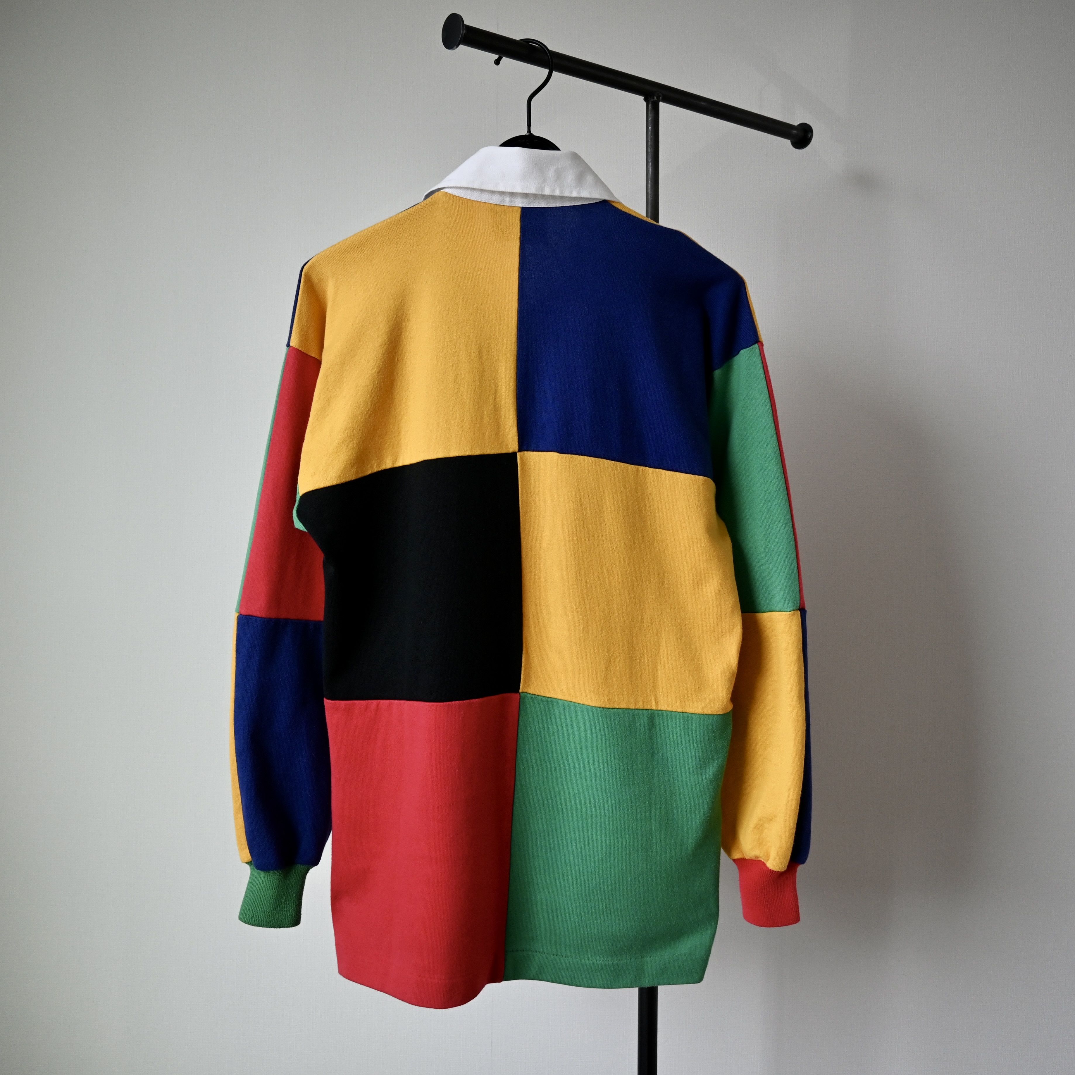 Canterbury of New Zealand VTG 1990s Canterbury multicolor patchwork rugbyshirt Size US M / EU 48-50 / 2 - 3 Thumbnail