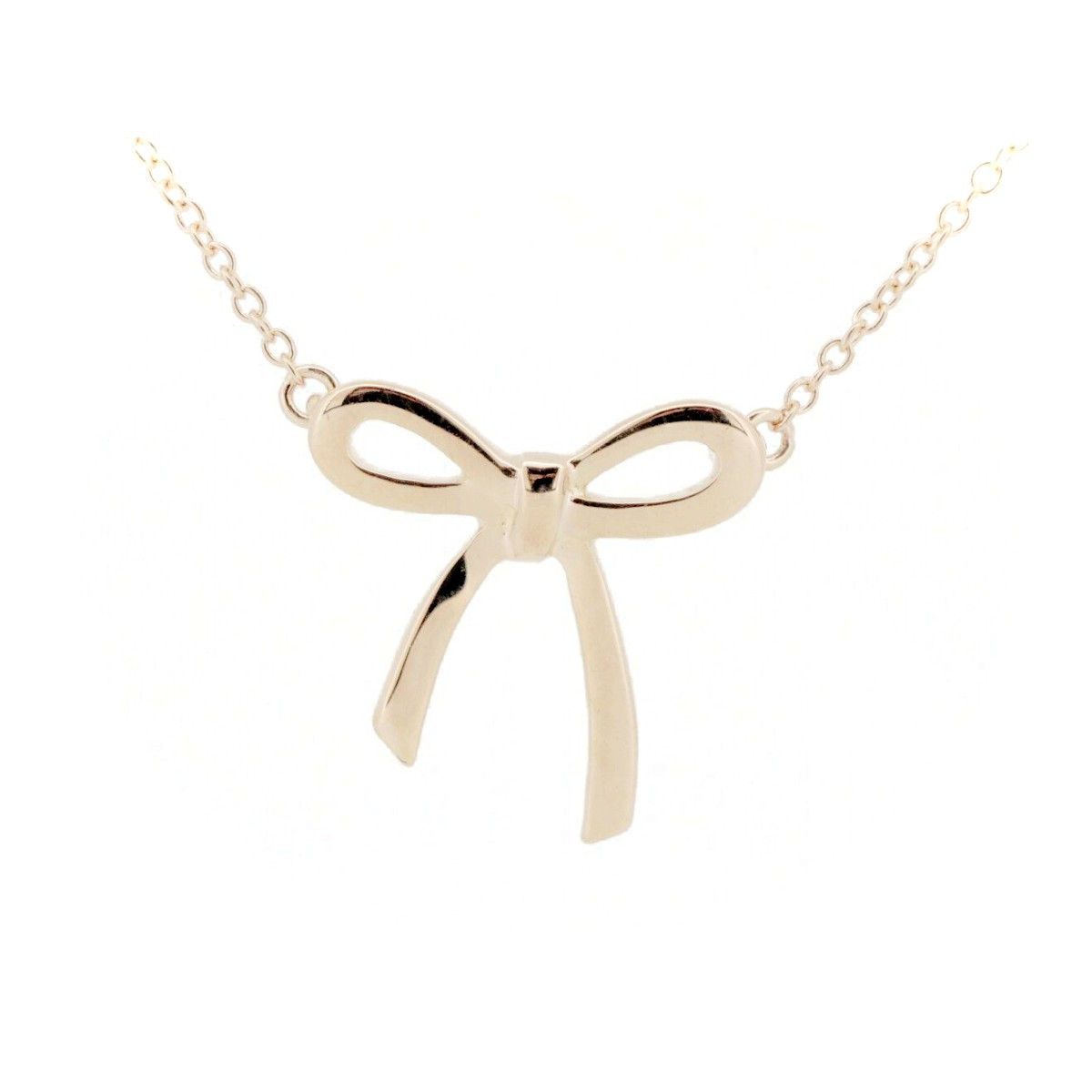 Tiffany & Co. Tiffany Ribbon Motif Au750 Necklace Precious Metal Necklace DUTY FREE for USA