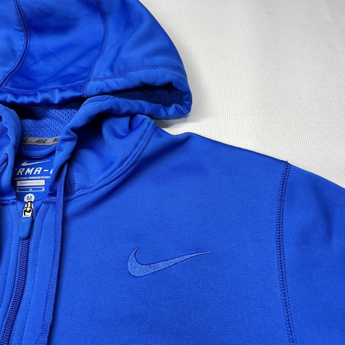 Nike Nike Therma Fit Hoodie Blue Full Zip Sweatshirt Fleece Logo Size US M / EU 48-50 / 2 - 5 Thumbnail