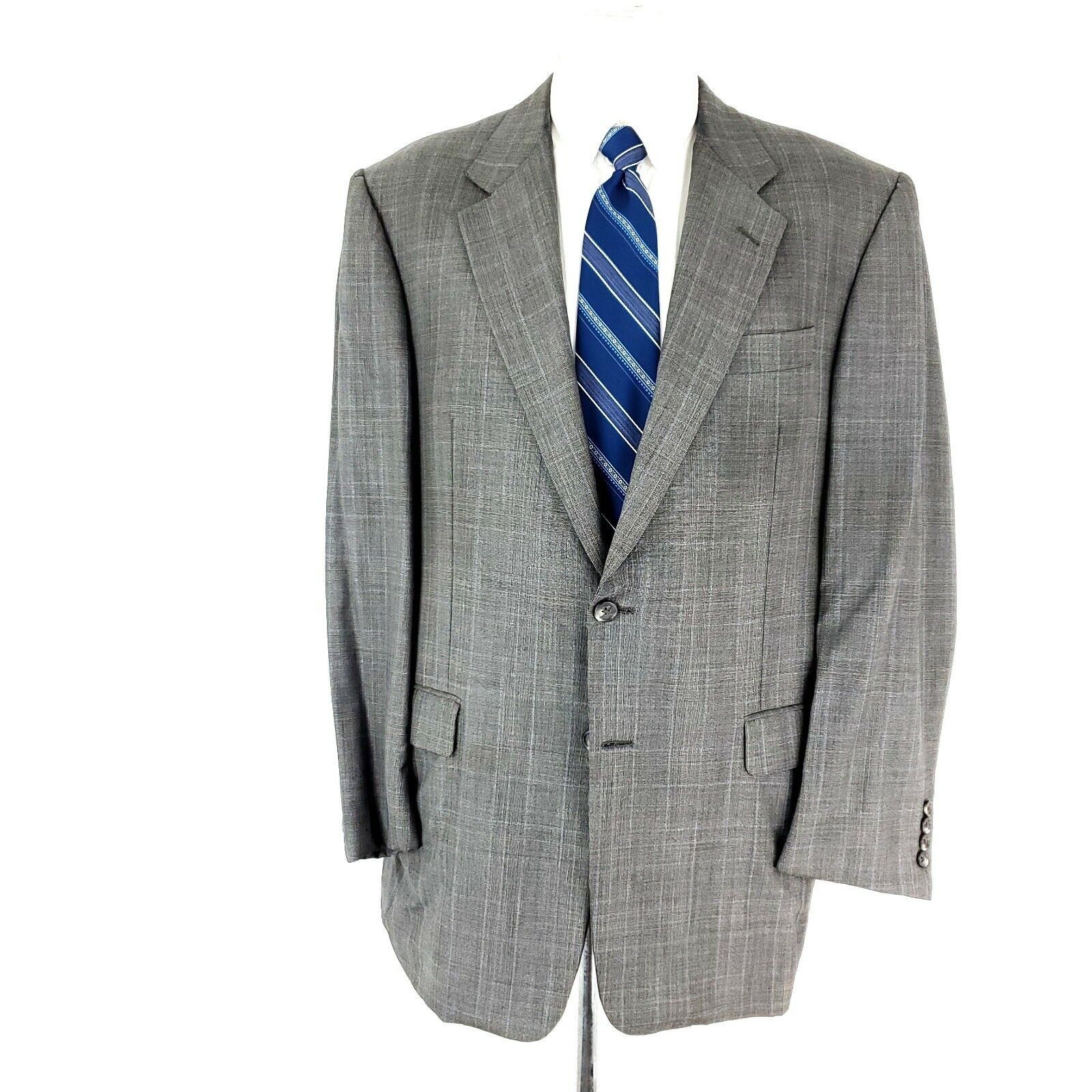Hickey Freeman Hickey Freeman Loro Piana Tasmanian Super 120s Wool 2 Button Size 42R - 3 Thumbnail