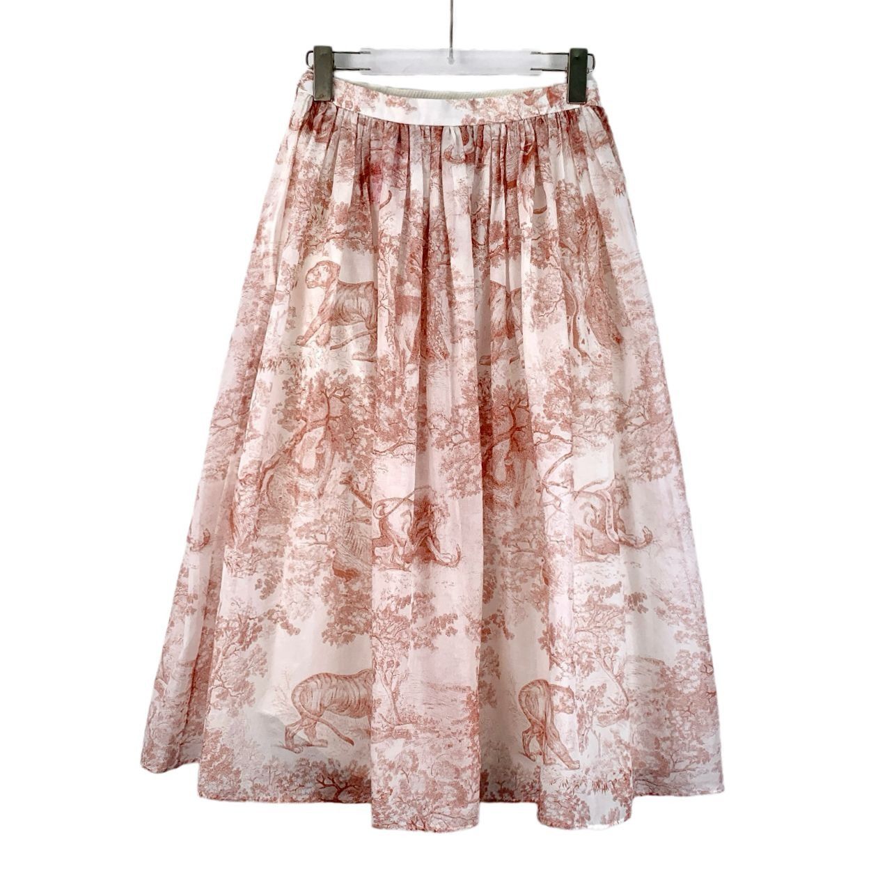 Dior Christian Dior Light Pink Jungle Animal Print Cotton Skirt 3 Size 36" / US 14 / IT 50 - 6 Thumbnail