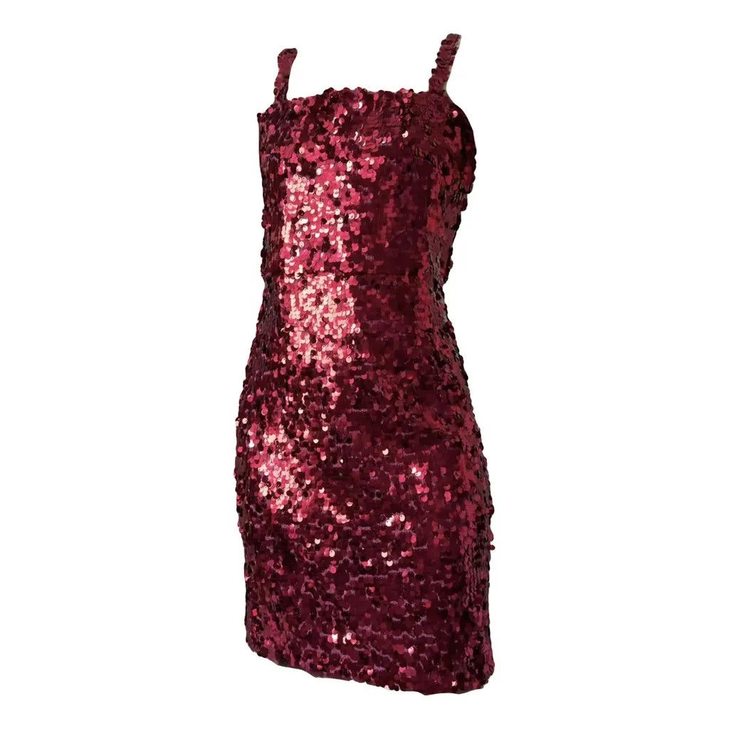 Dolce & Gabbana Dolce & Gabbana Red Sequin Bodycon Cocktail Dress Size IT 46 Size L / US 10 / IT 46 - 2 Thumbnail