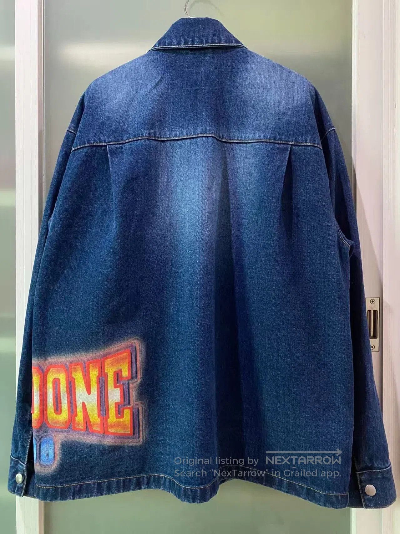 WE11DONE we11done Flame Spray Paint Denim Longsleeve. Size US S / EU 44-46 / 1 - 2 Thumbnail